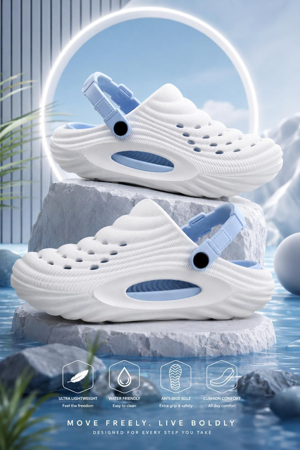 Image of Glitchez Glitchez 310 EVA|Waterproof|Comfort|Summer Trendy|Outdoor Men Clogs