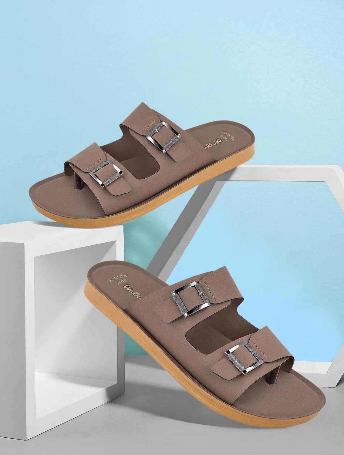 WALKAROO Men Casual Brown - Image 1