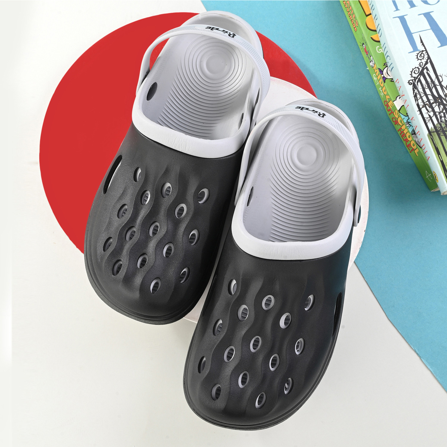 Image of Birde Men Black, Grey Clogs