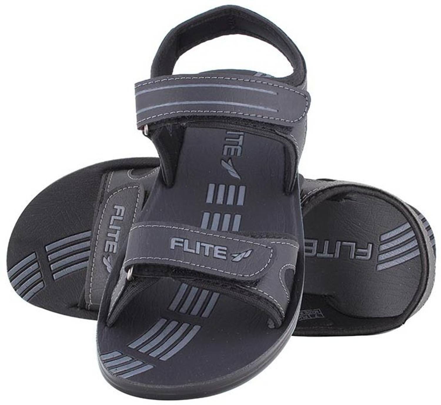 FLITE Men Black Sandals - Image 3