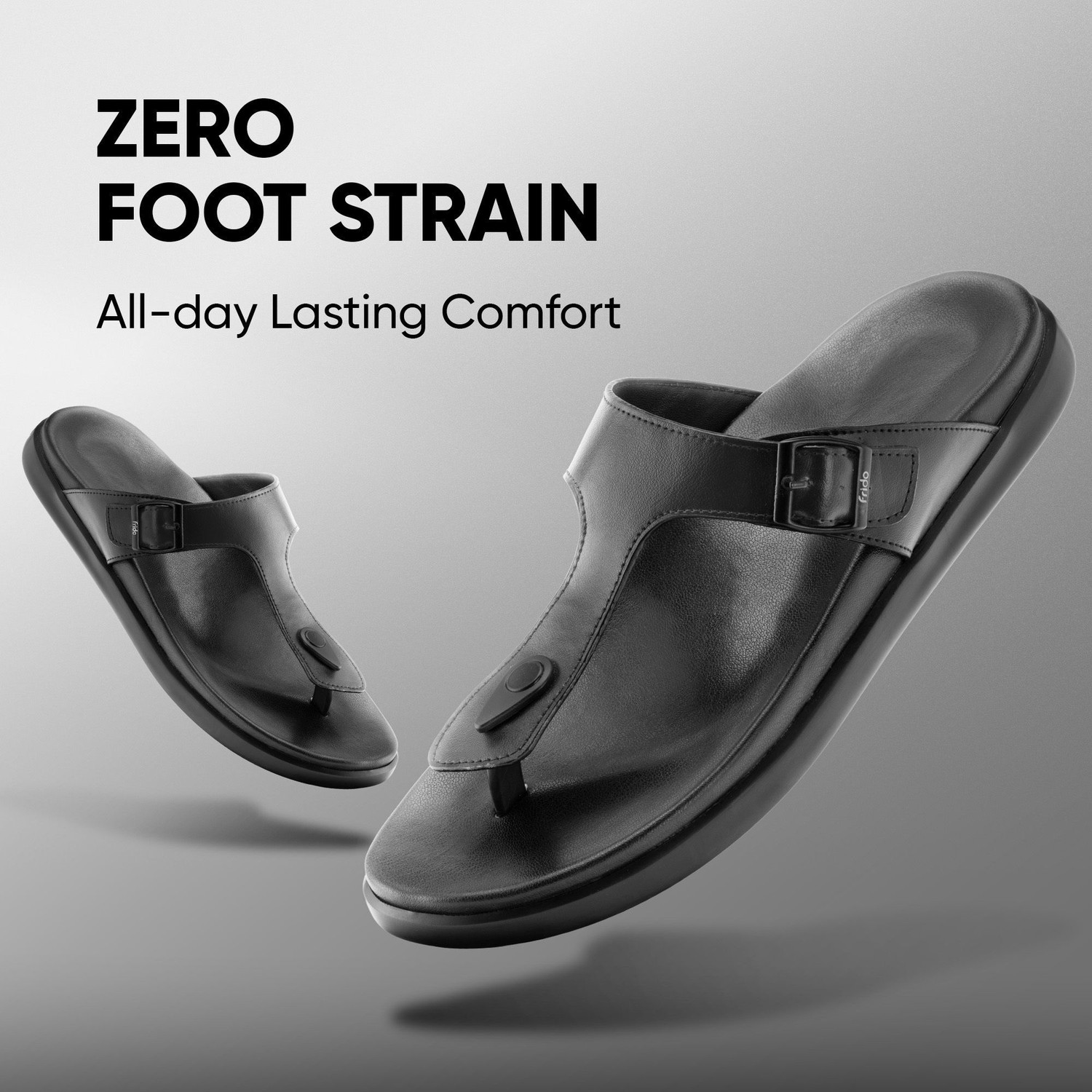 Image of Frido Cloud Comfort Diabetic Ortho Arch Support for Pain Relief Anti-Skid Sole Cushion Men Sandals