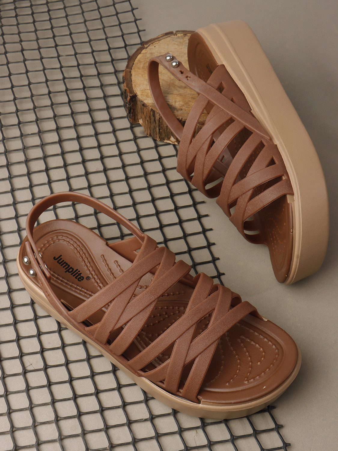 Image of JUMPLITE 6453-3f Lightweight Comfort Strappy Design Comfort Women Casual