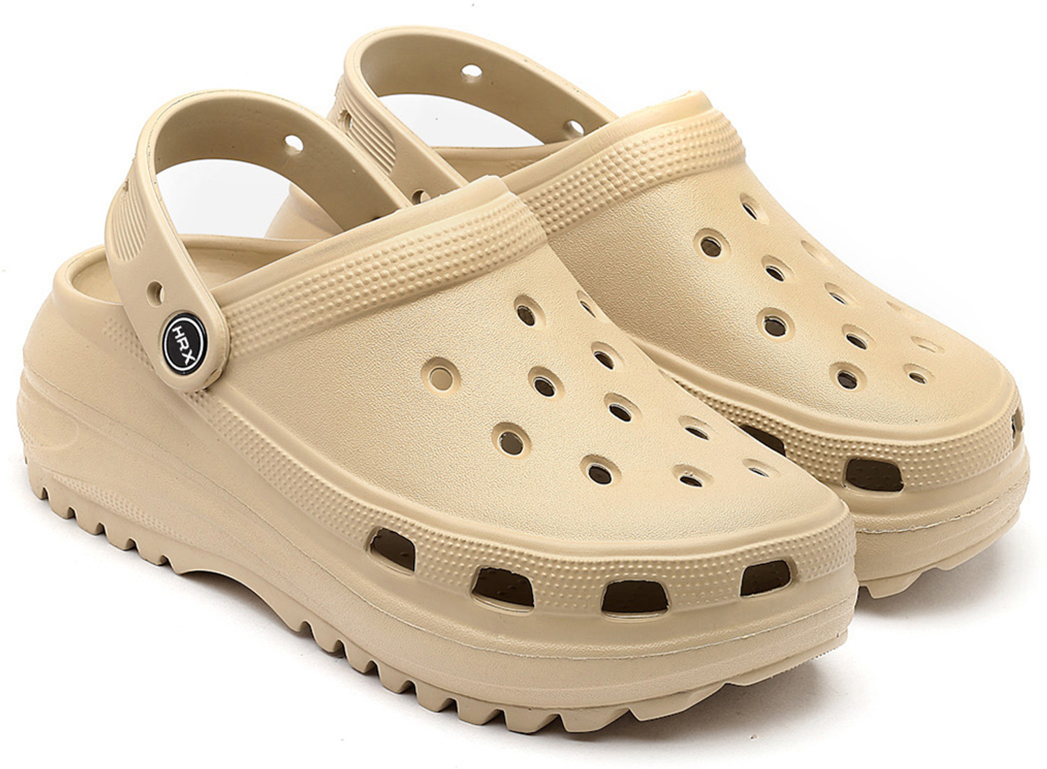 Image of HRX by Hrithik Roshan Women Clogs Sandal (Beige, 5)