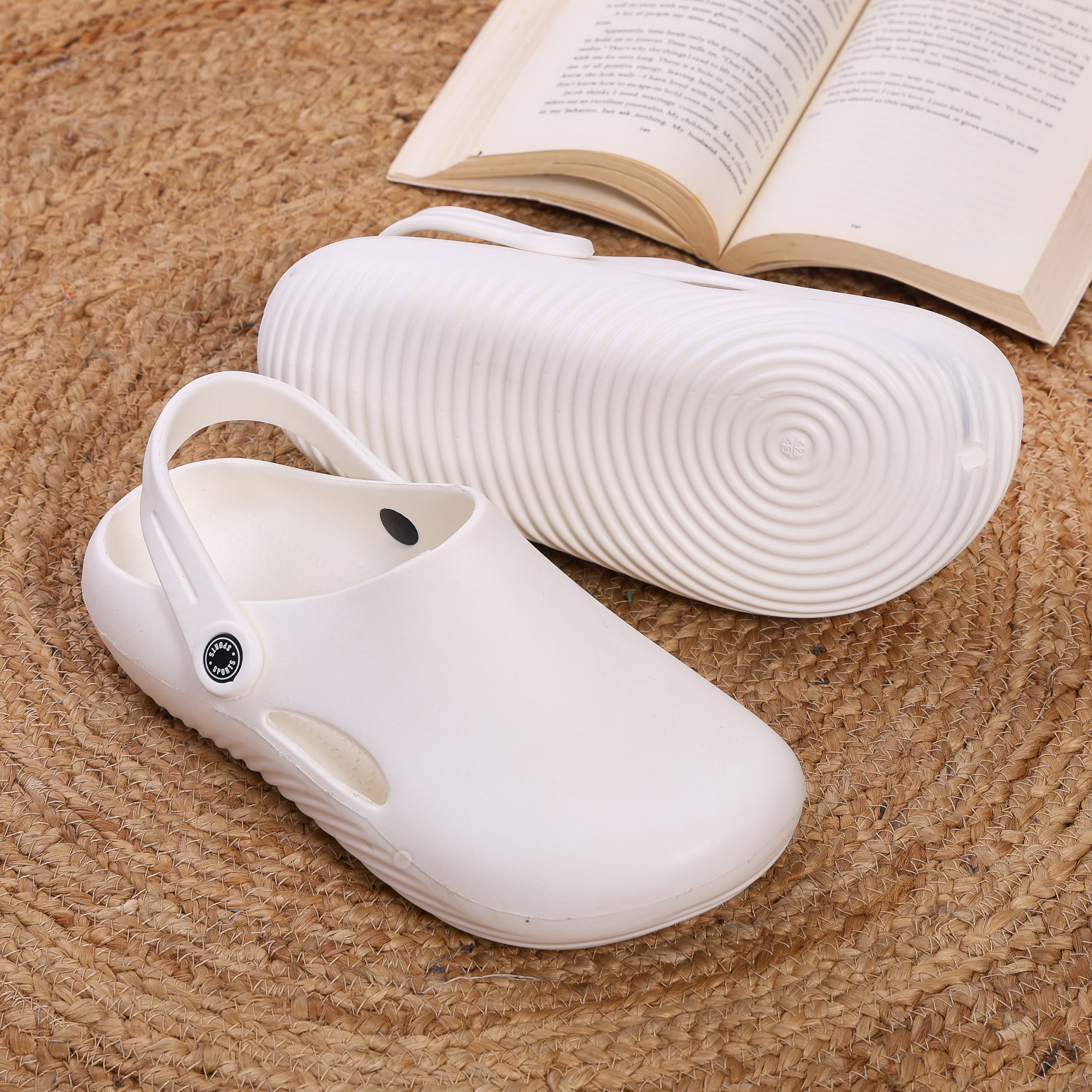 Image of STYLE HEIGHT Men Sandal (White, 7)