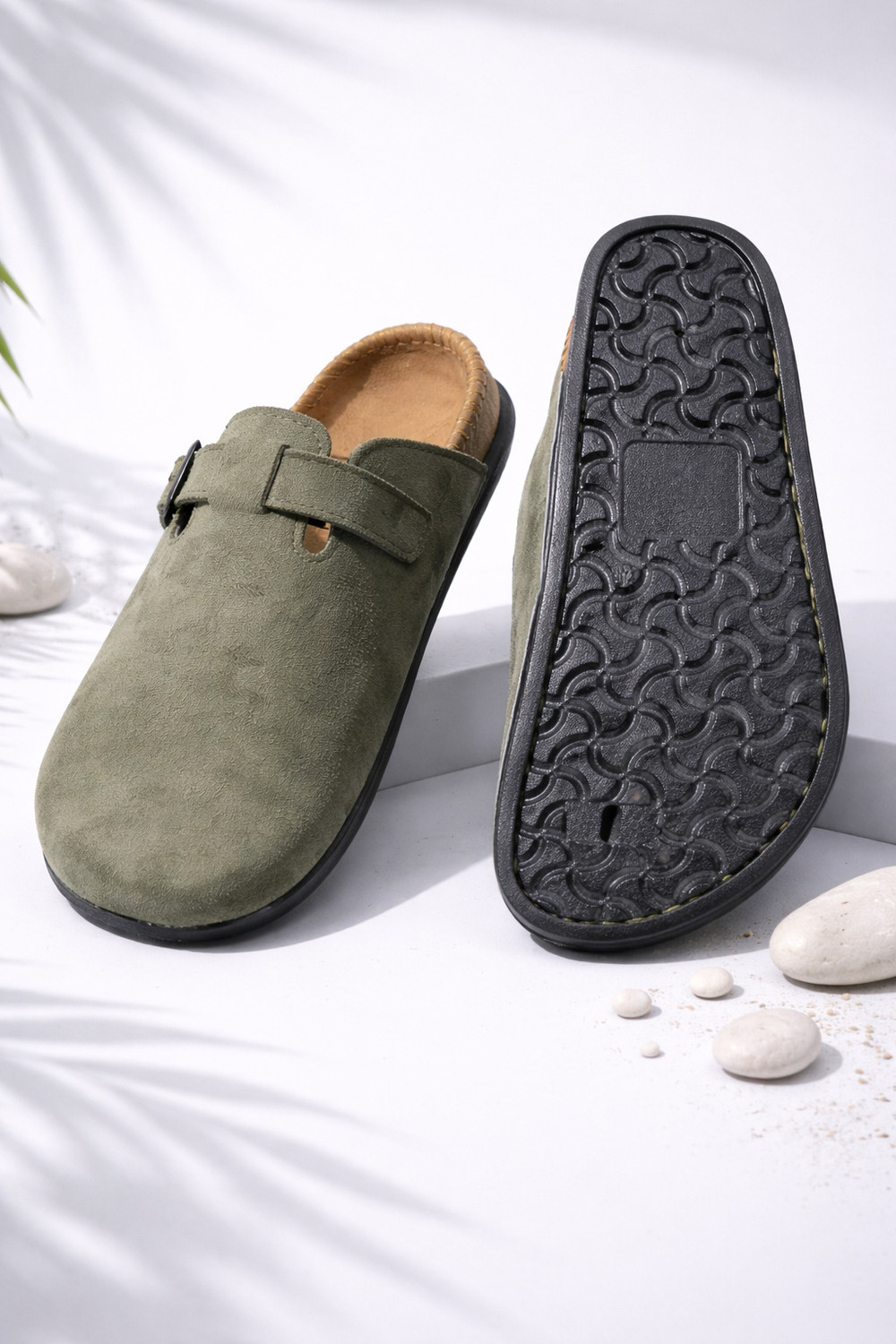 Image of austrich Men Slippers (Green, 9)
