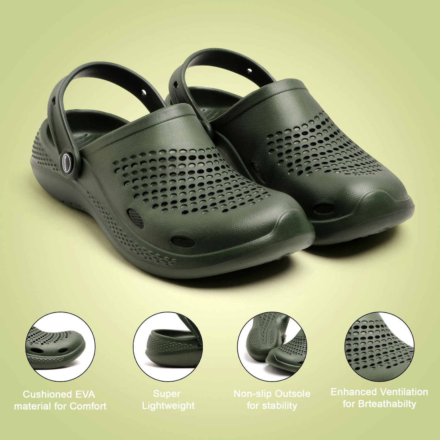 Image of Doctor Health Super Soft Men Orthopedic Clogs | Doctor Recommended | Arch Support, Pain Relief Men Clogs