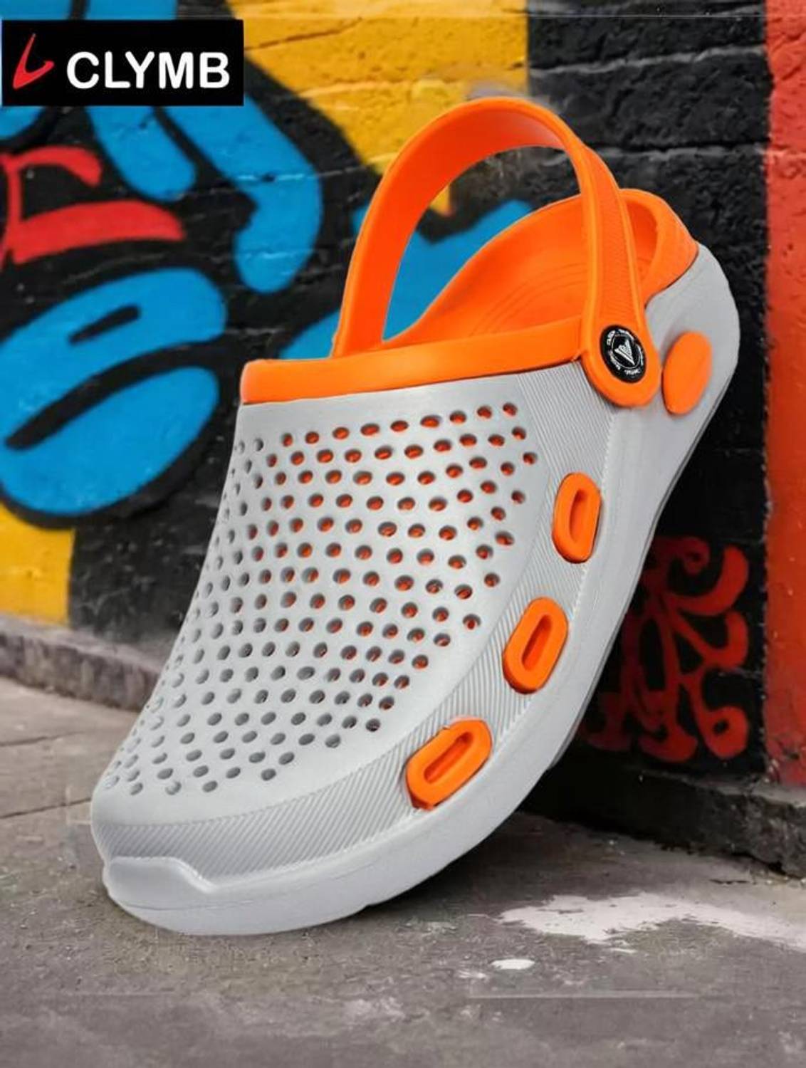 CLYMB Men Clogs Orange