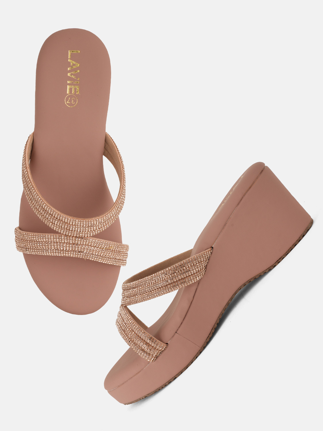 Image of LAVIE Women Heels Sandal (Tan, 7)