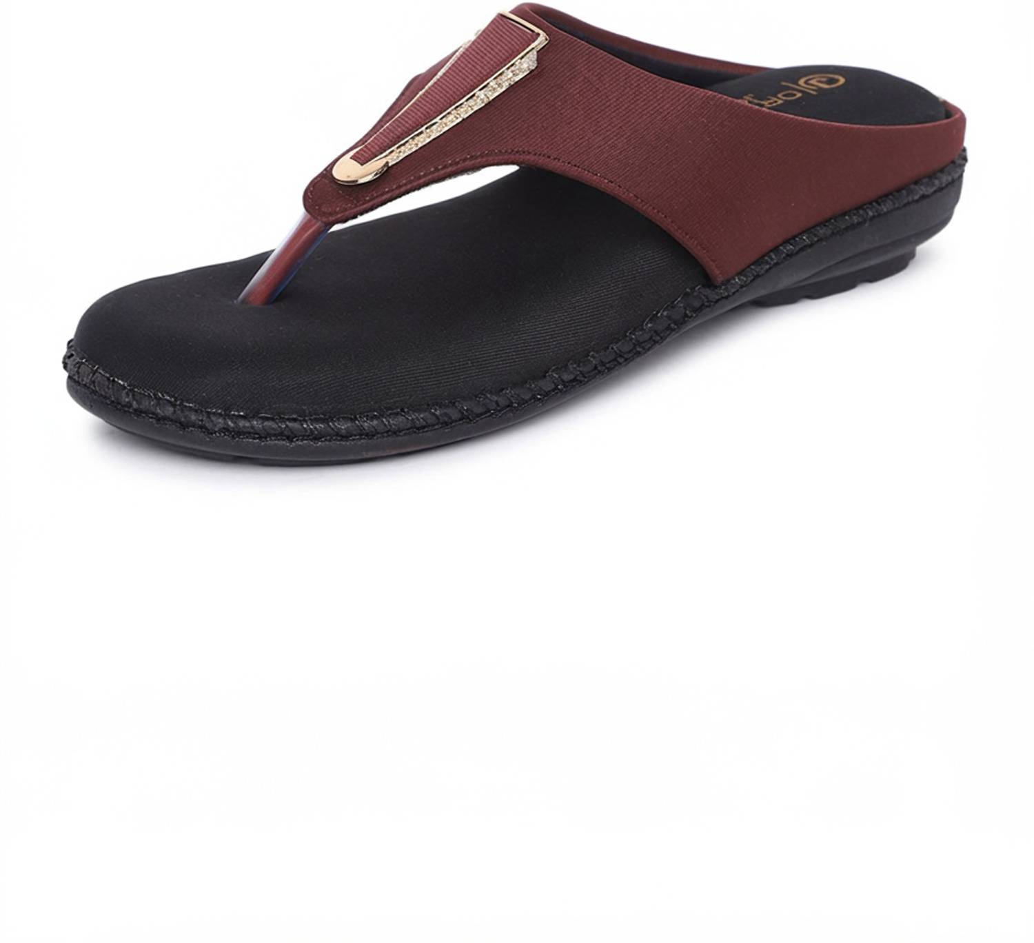ORTHO JOY Women Wedges Sandal (Brown , 4)