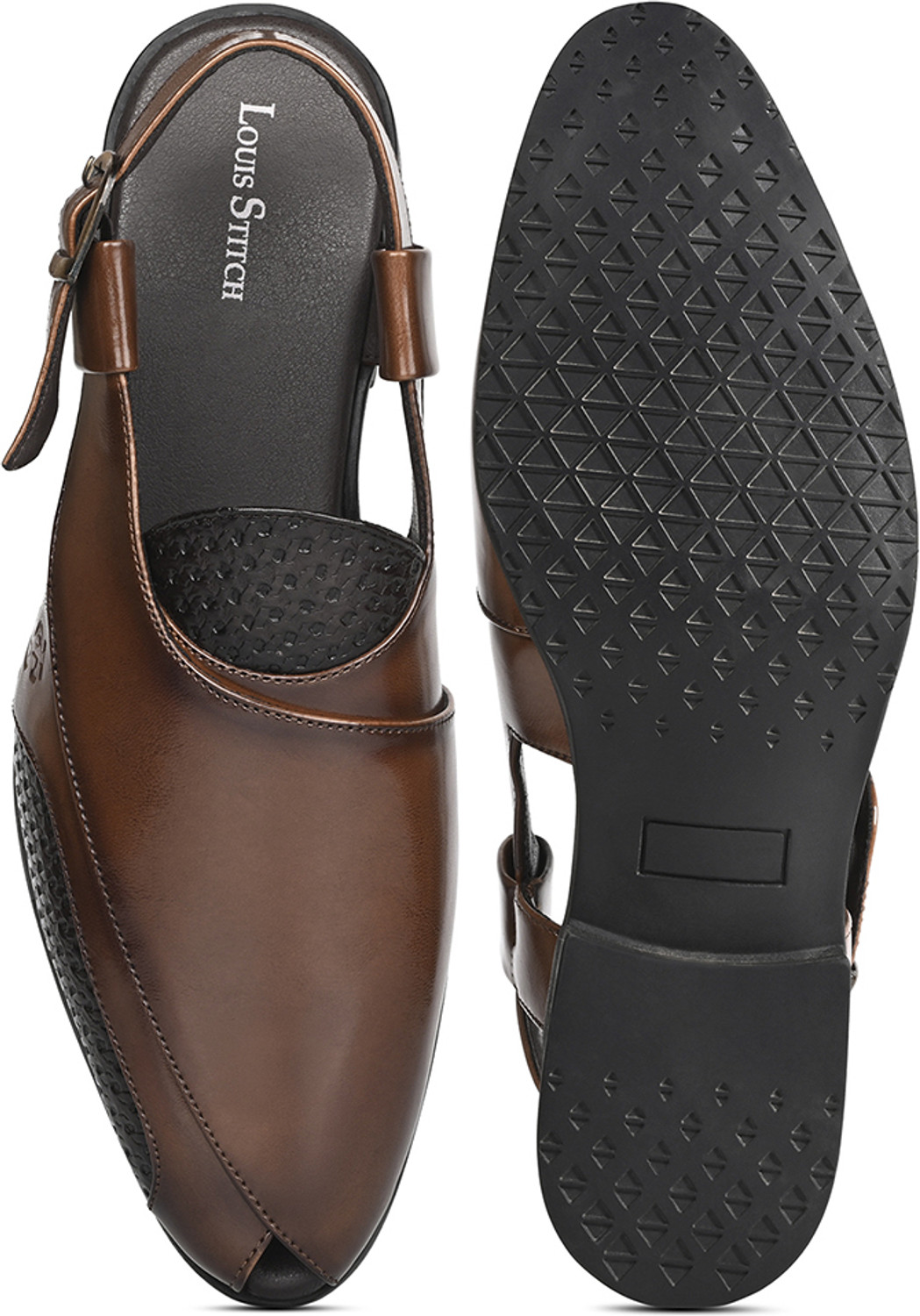 Image of LOUIS STITCH Russet Tan Comfortable, Durable and Stylish Ethnic Roman Sandals Men Sandals