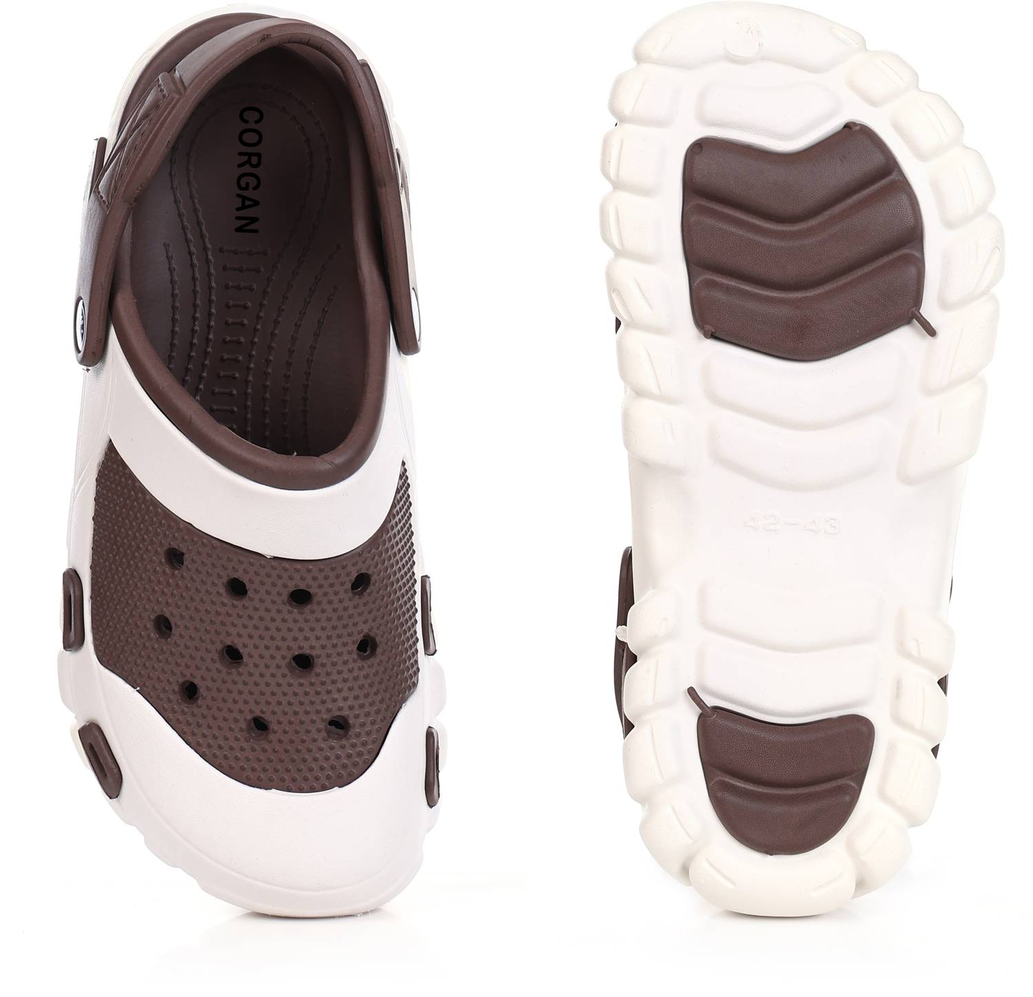 corgan Men Brown Clogs - Image 3