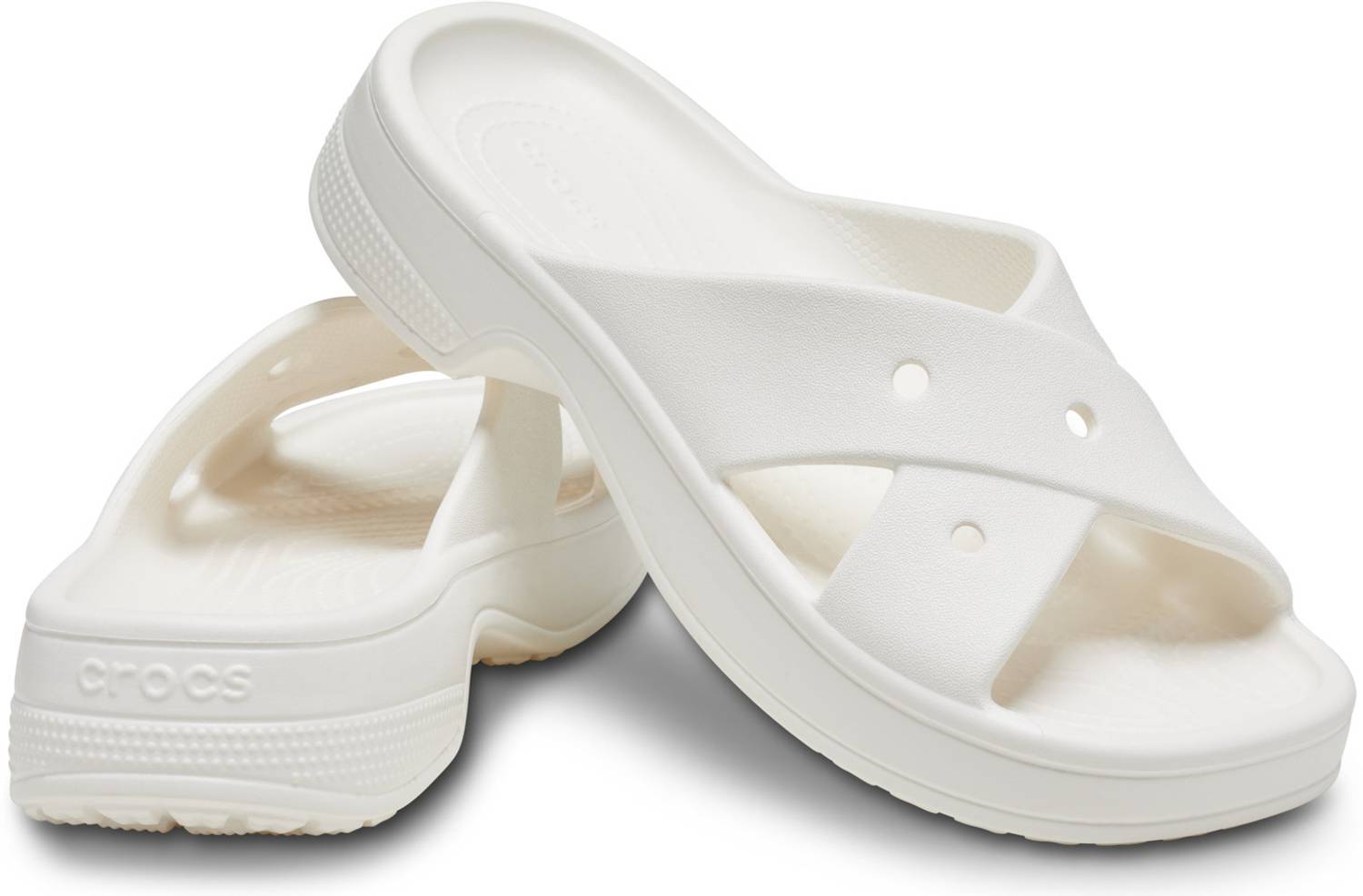 CROCS Women Classic Womens Cross Strap Casual Sandal (Neutral , 6