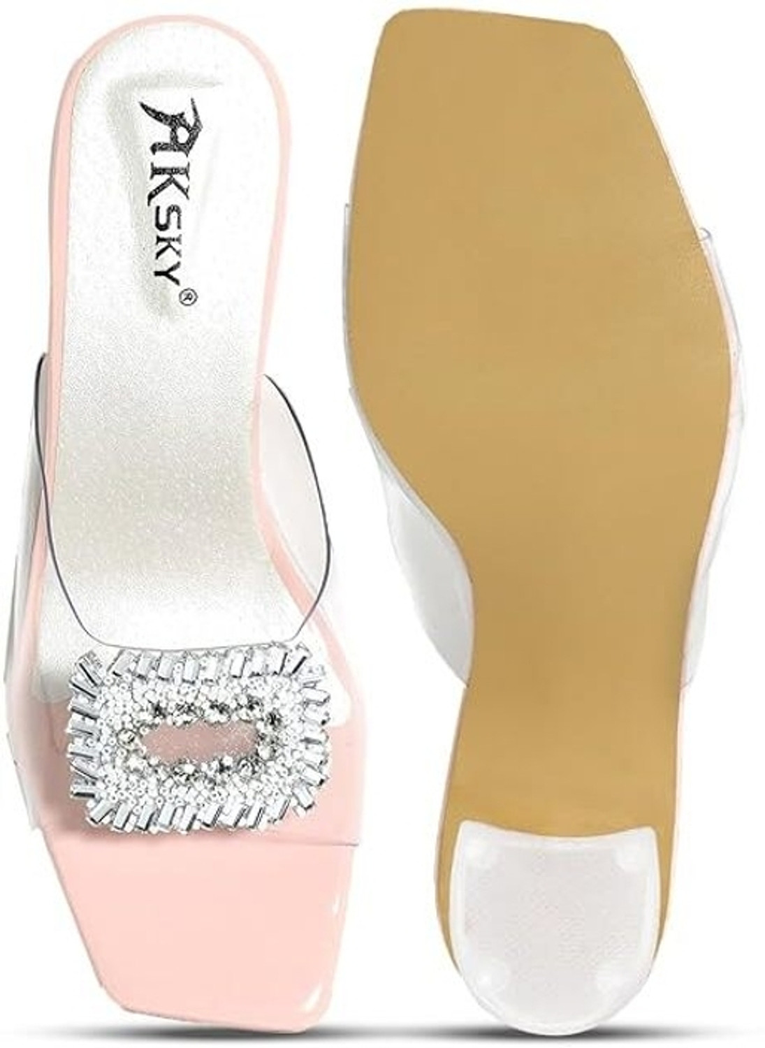 Image of AK SKY Women Heels Sandal (Pink, 3)