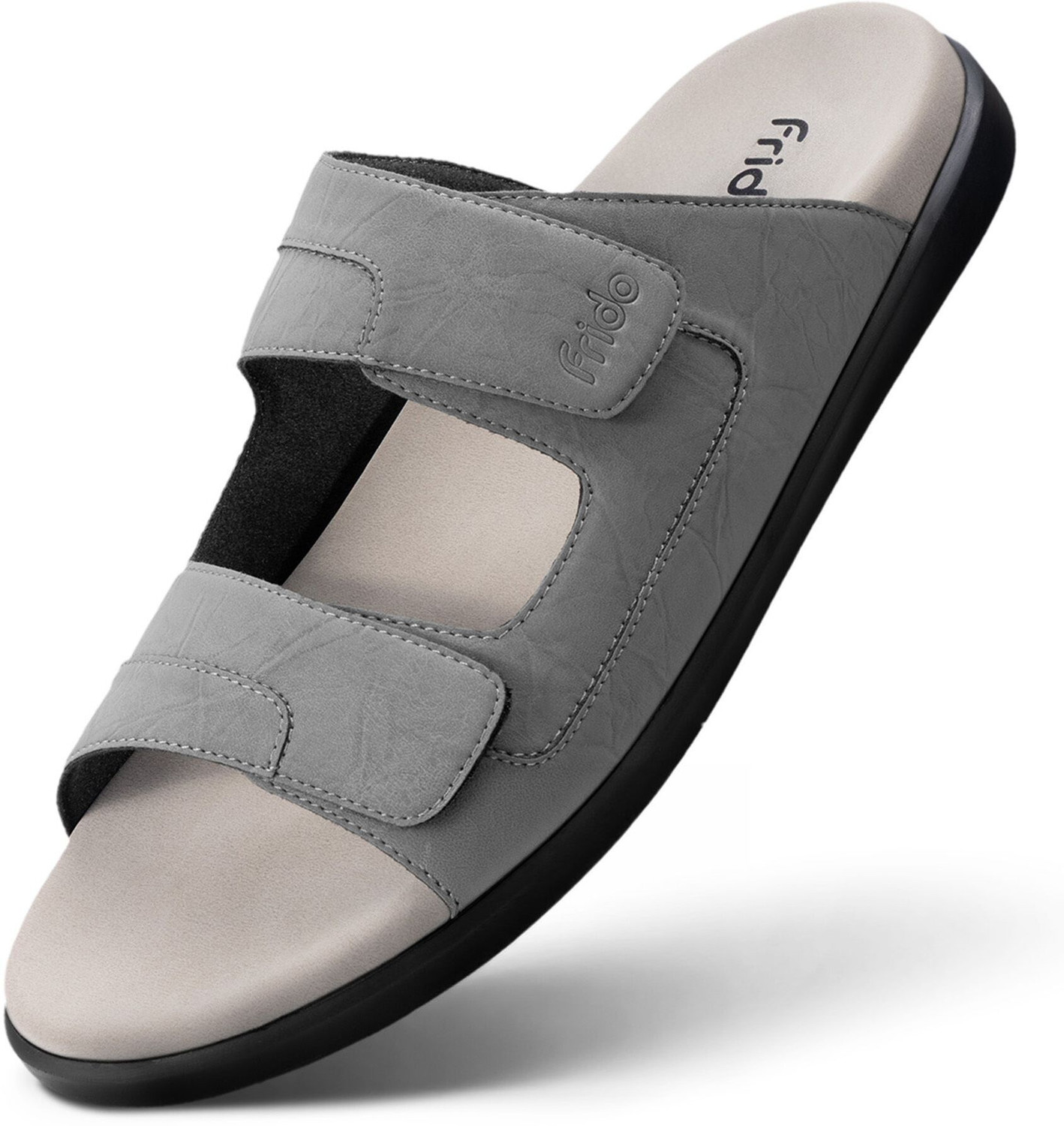 Image of Frido Comfort Dual Strap Footwear With Bounce Back Cushioned Footbed Adjustable Velcro Men Casual