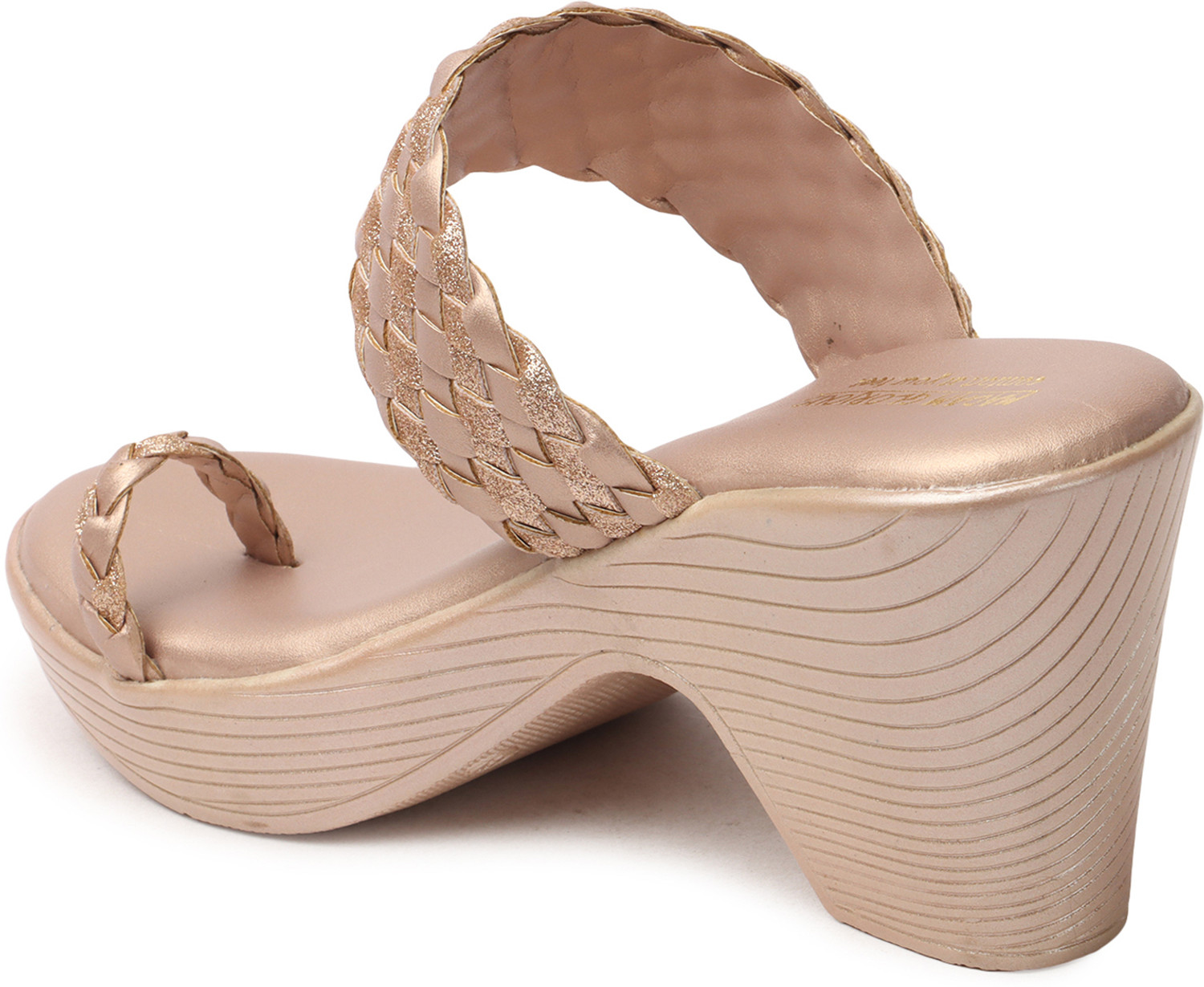 Image of madam glorious Women Heels Sandal (Pink, 6)