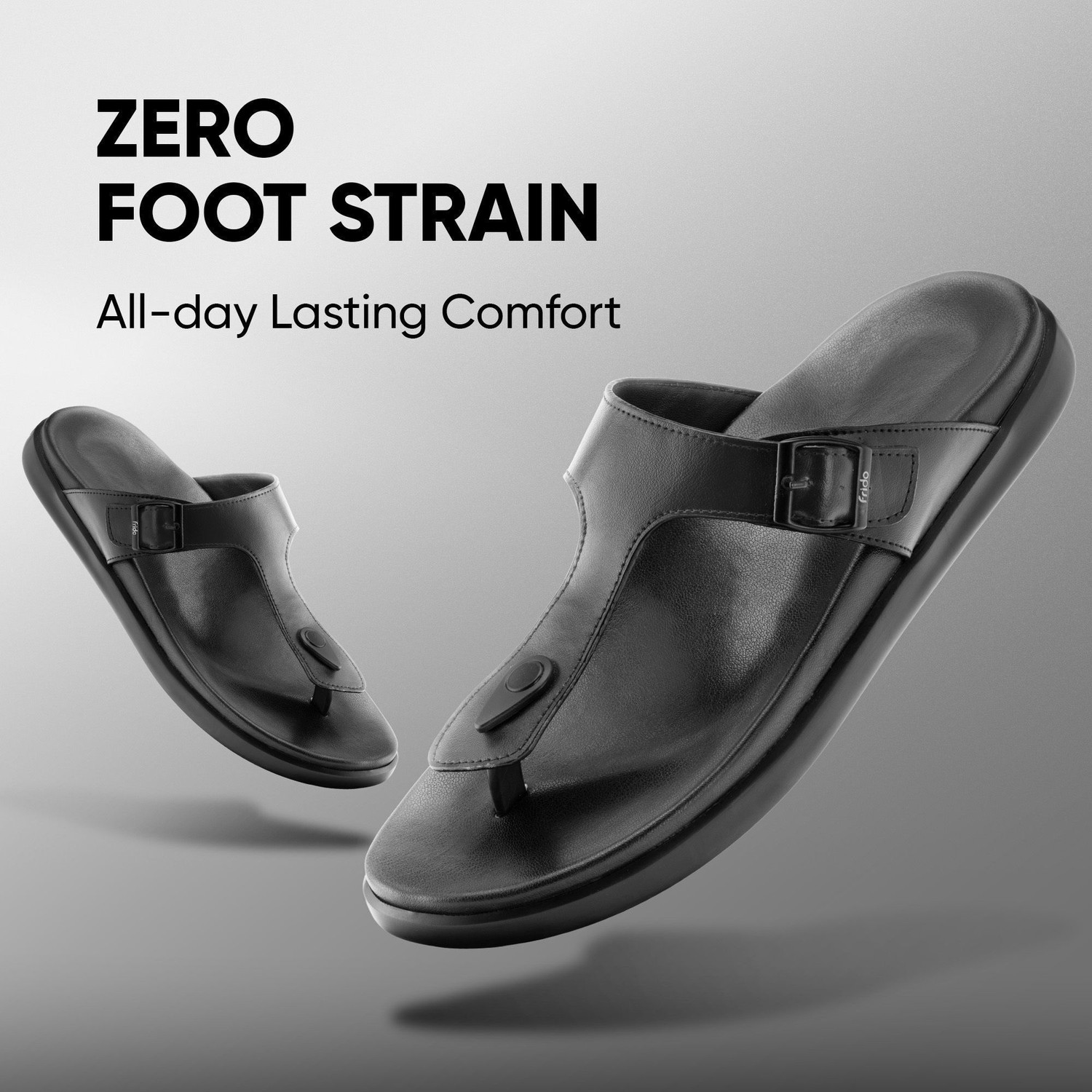 Image of Frido Cloud Comfort Diabetic Ortho Arch Support for Pain Relief Anti-Skid Sole Cushion Men Sandals