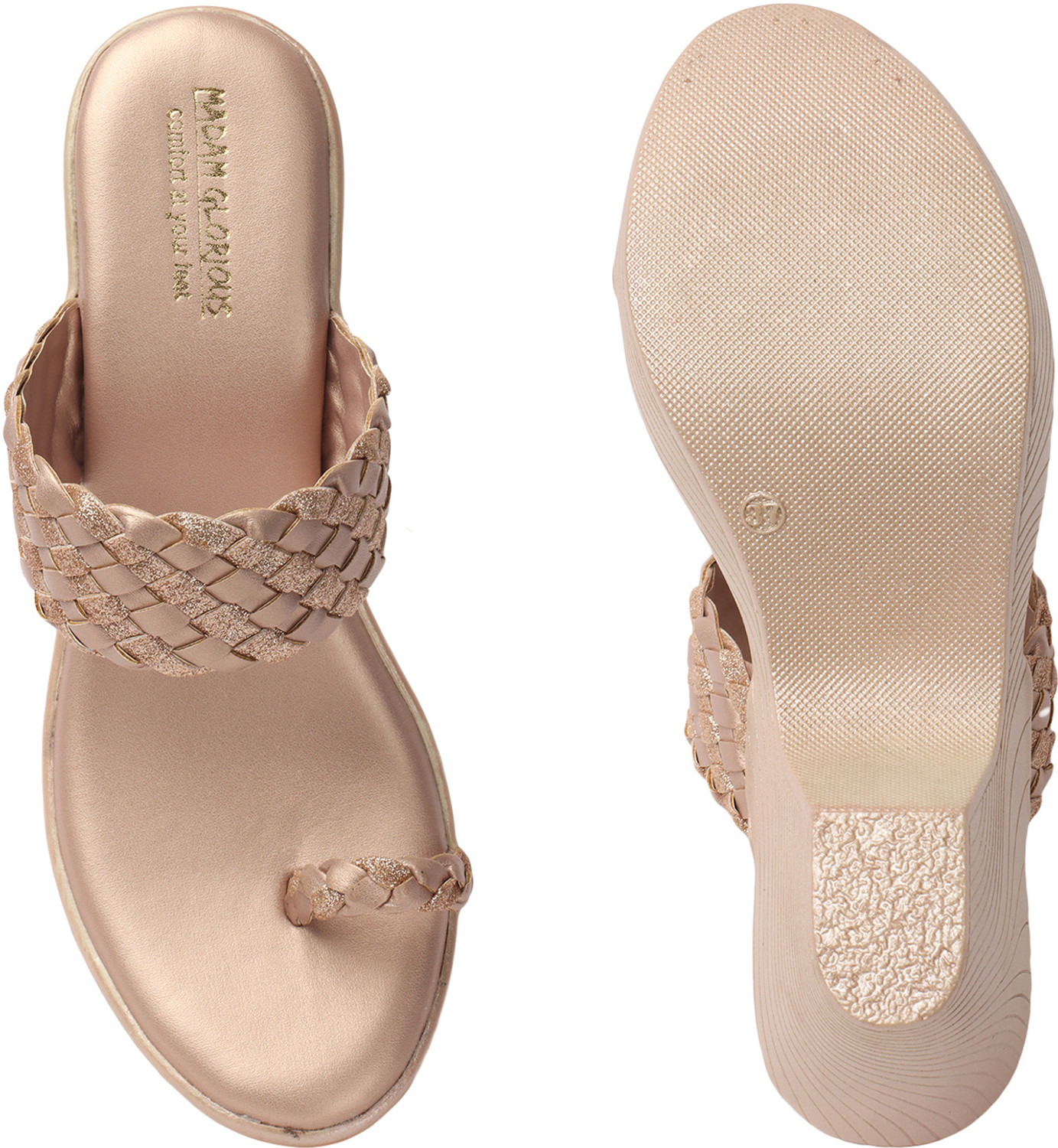 Image of madam glorious Women Heels Sandal (Pink, 6)