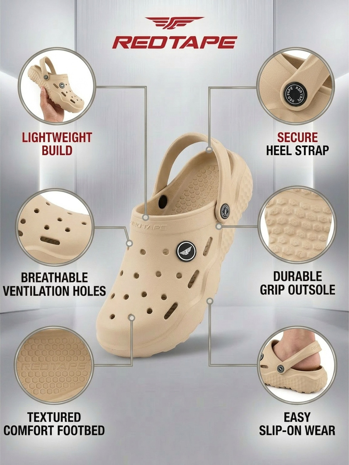 Image of RED TAPE Men Clogs