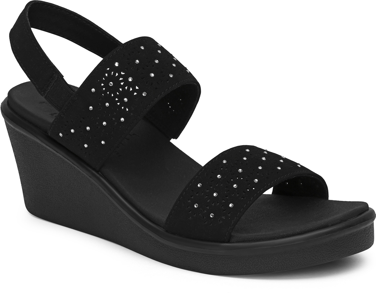 Image of Skechers Women Casual Sandal (Black, 6)