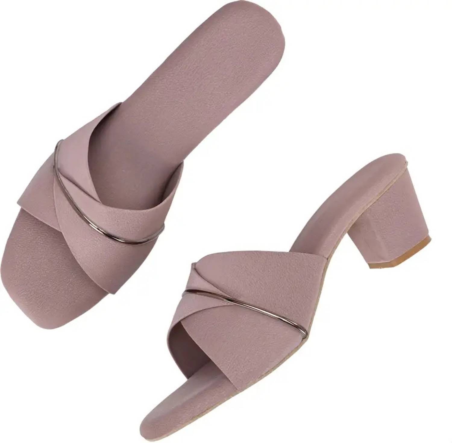 FAISHSTAR Women Purple Heels - Image 3