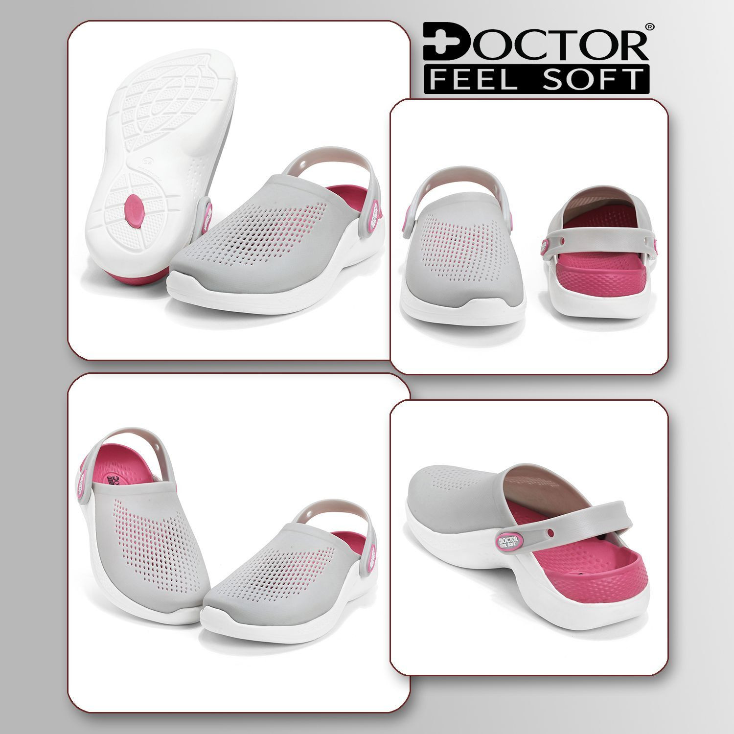 Image of DOCTOR FEEL SOFT Orthopedic Clogs Arch Support Soft Sole Comfortable Daily Use Shoes Women Clogs