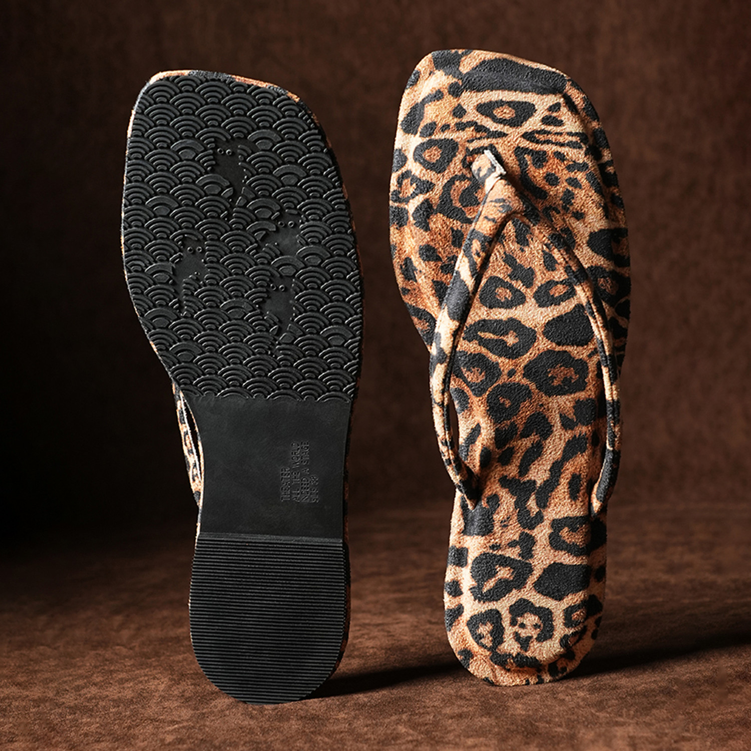 Image of Theater Printed Open Toe Flats Women Casual