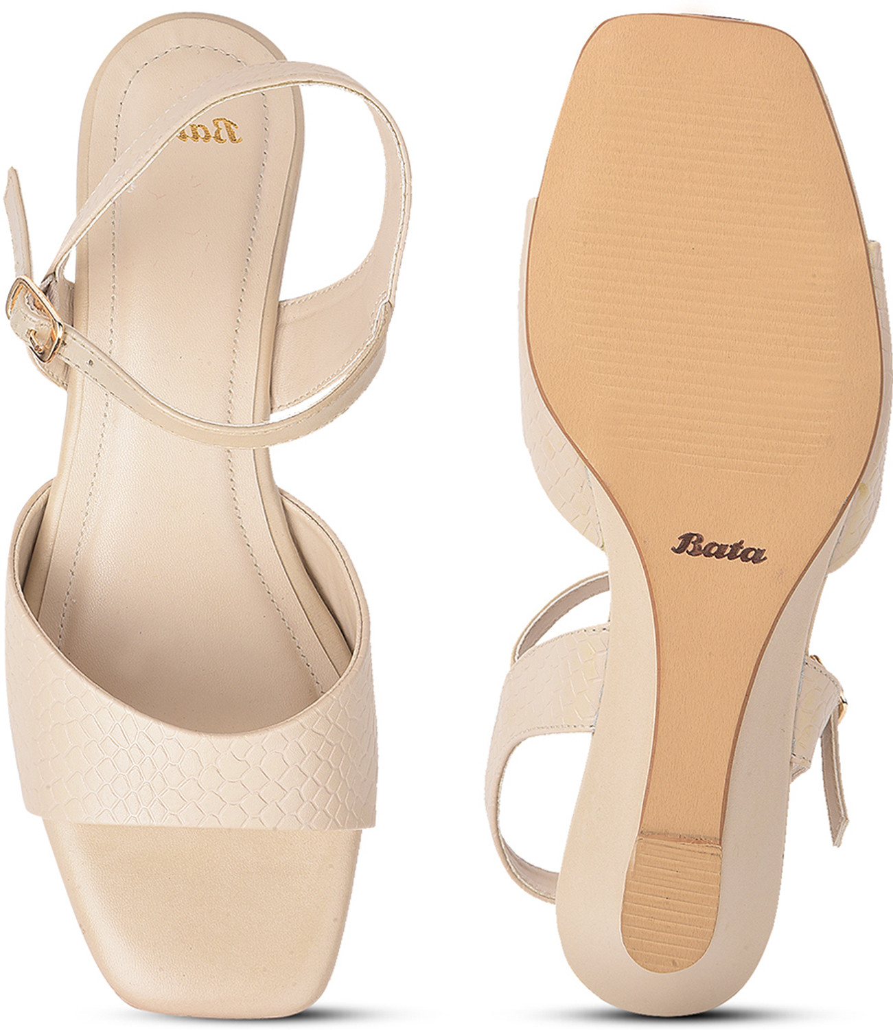 Image of Bata Women Heels Sandal (White, 4)