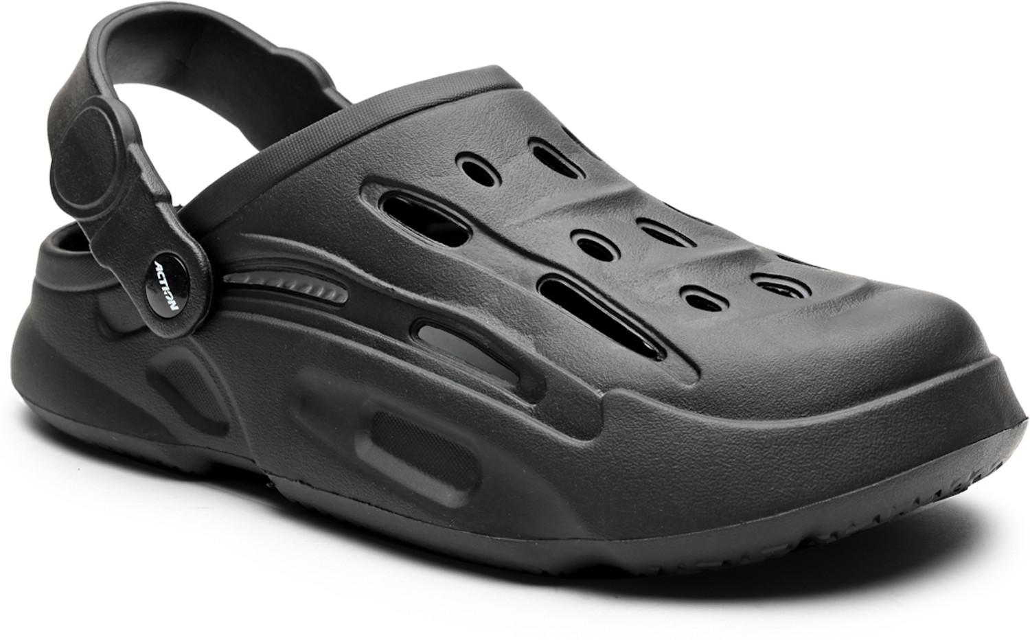 Image of action Men COOL-1001 Trendy Comfortable Lightweight Breathable Casual Slip-On Sandal (Black, 6)
