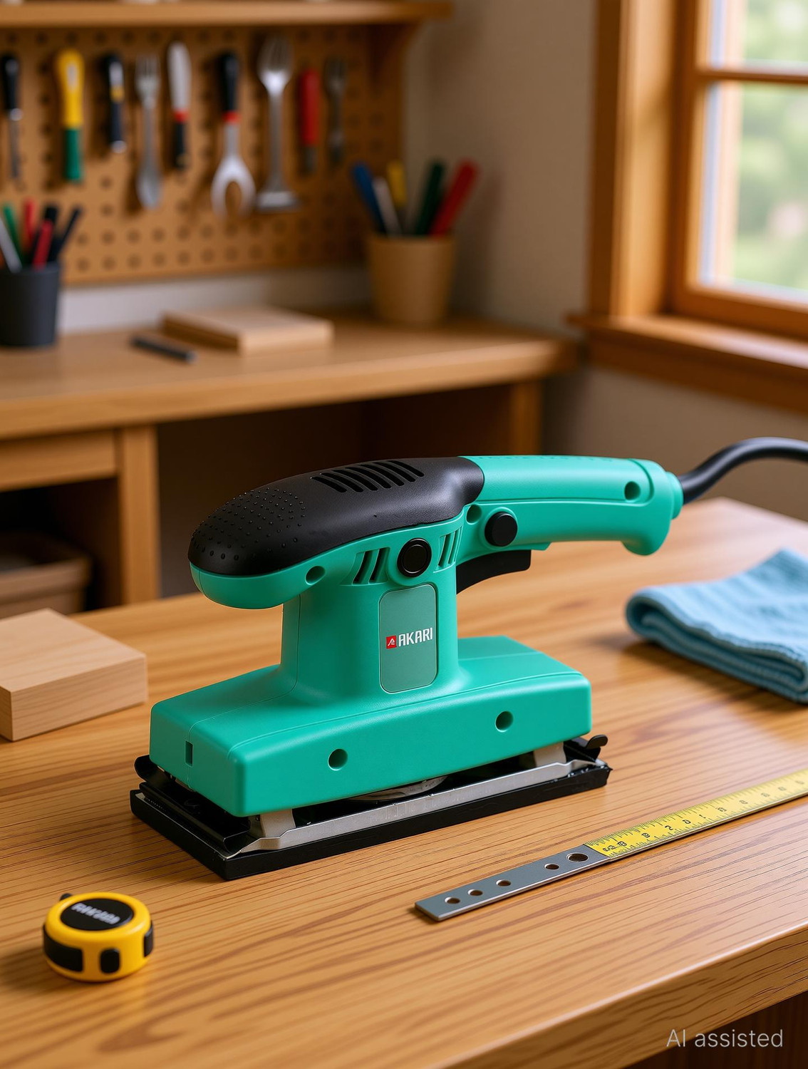 Image of Digital Craft Wood Working Flat Sandblaster Sanding Machine Wood Painting Machine Grinding Machine-High Power Tool Akari 7.2 inch Random Orbital Sander