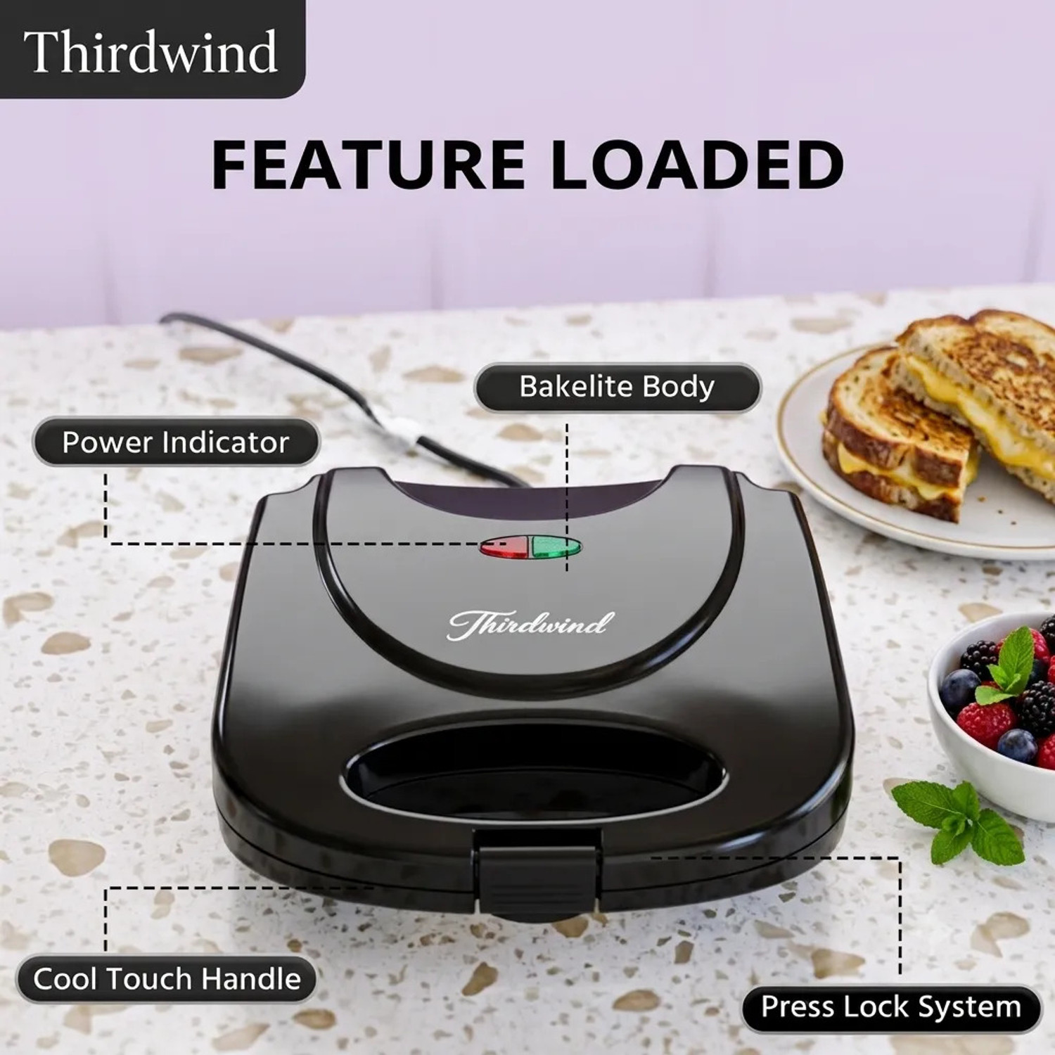 Image of Thirdwind Ultimate Powerful Premium & Imported Quality 800 W Sandwich Maker Toast, Grill31 Toast Sandwich Maker