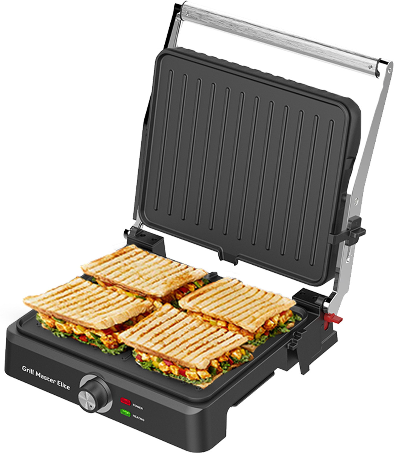 Image of Inalsa Grill Master Elite|Sandwich Maker|2200W|Large Cooking Surface|Griddle Function Grill Sandwich Maker