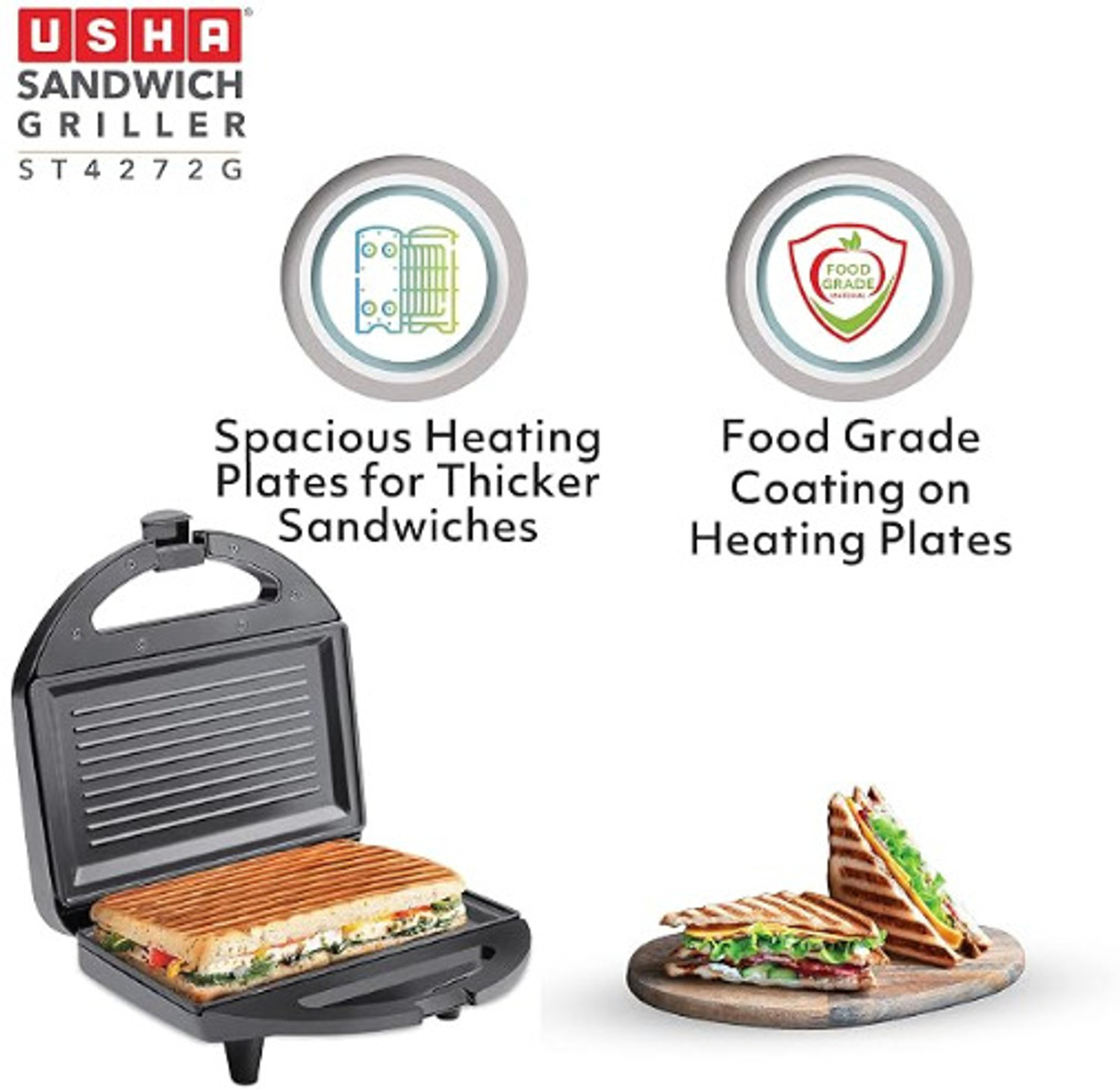 Image of USHA by USHA ST 4272 G Grill Sandwich Maker