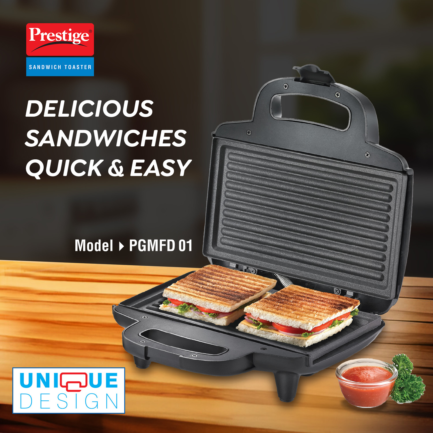Image of Prestige PGMFD 01 Grill Sandwich Maker