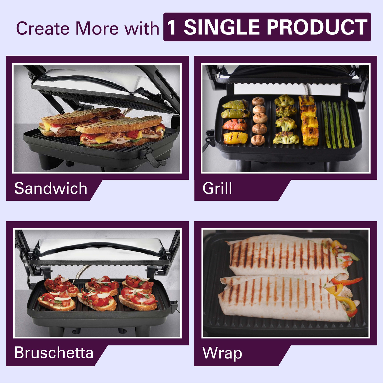 Image of Hamilton Beach by Hamilton Beach 25460-IN Grill Sandwich Maker