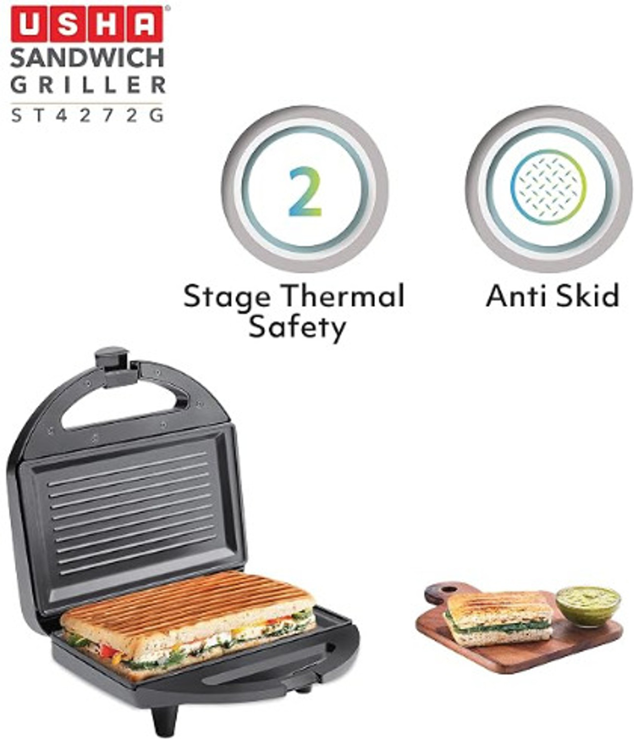 Image of USHA by USHA ST 4272 G Grill Sandwich Maker