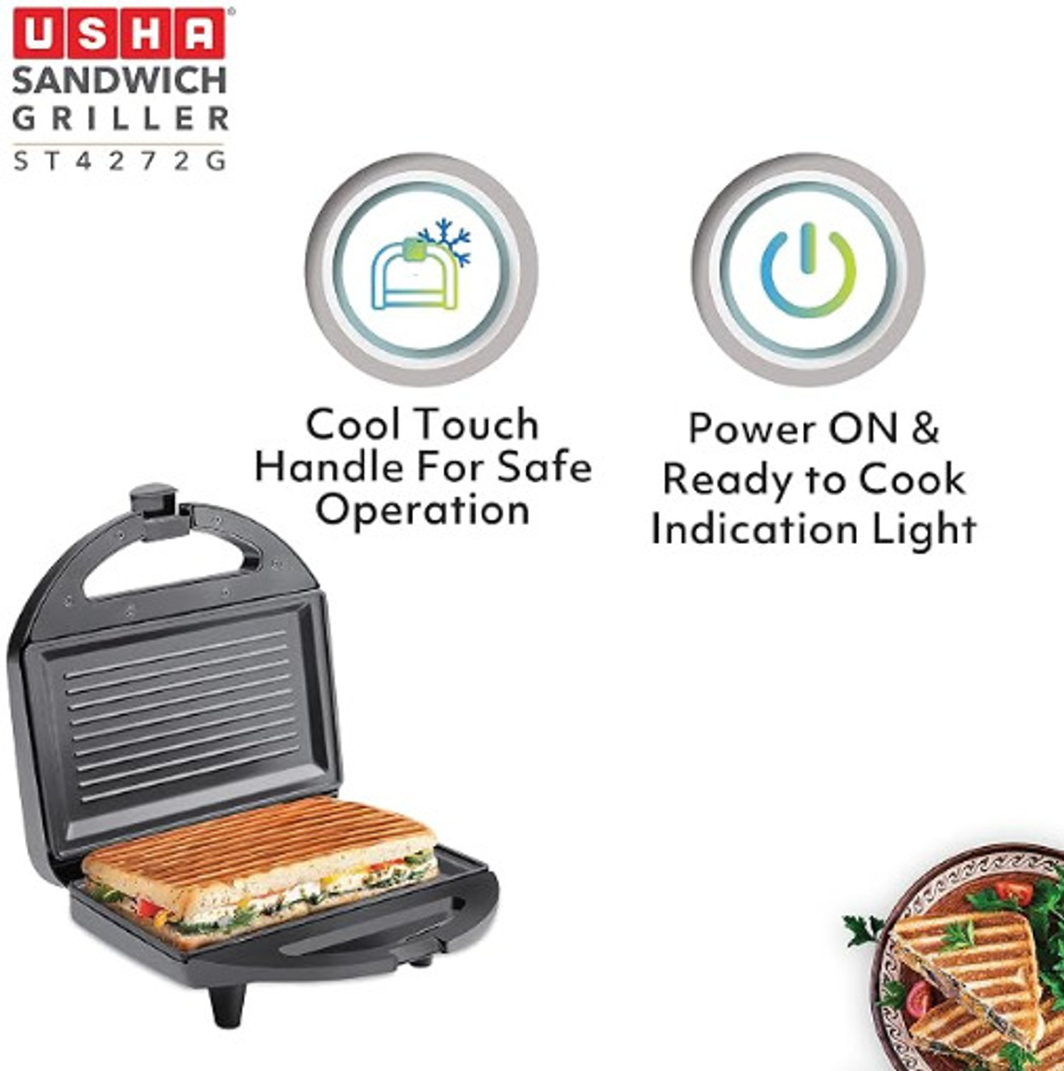 Image of USHA by USHA ST 4272 G Grill Sandwich Maker