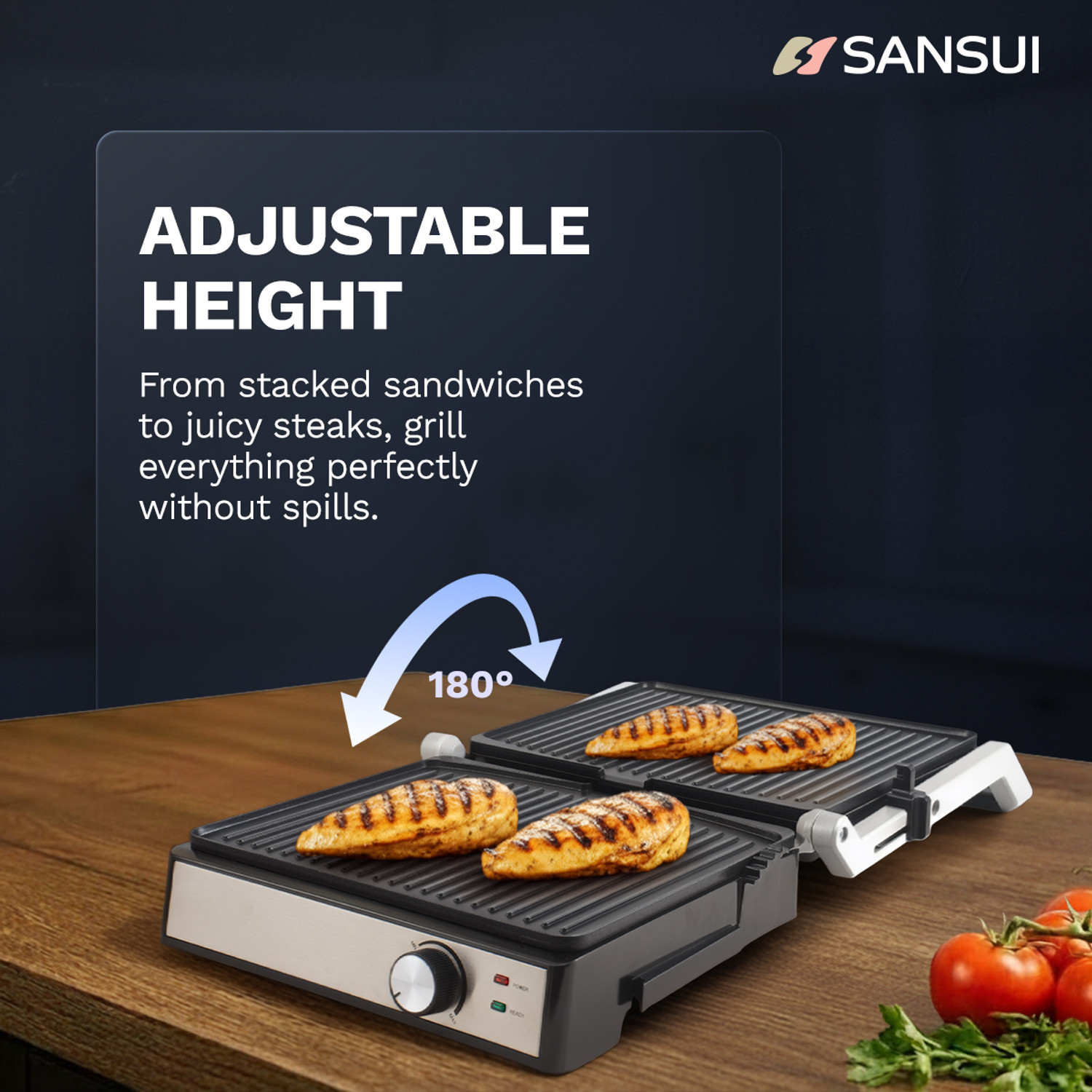Image of Sansui Crisp Max Open Grill Sandwich Maker