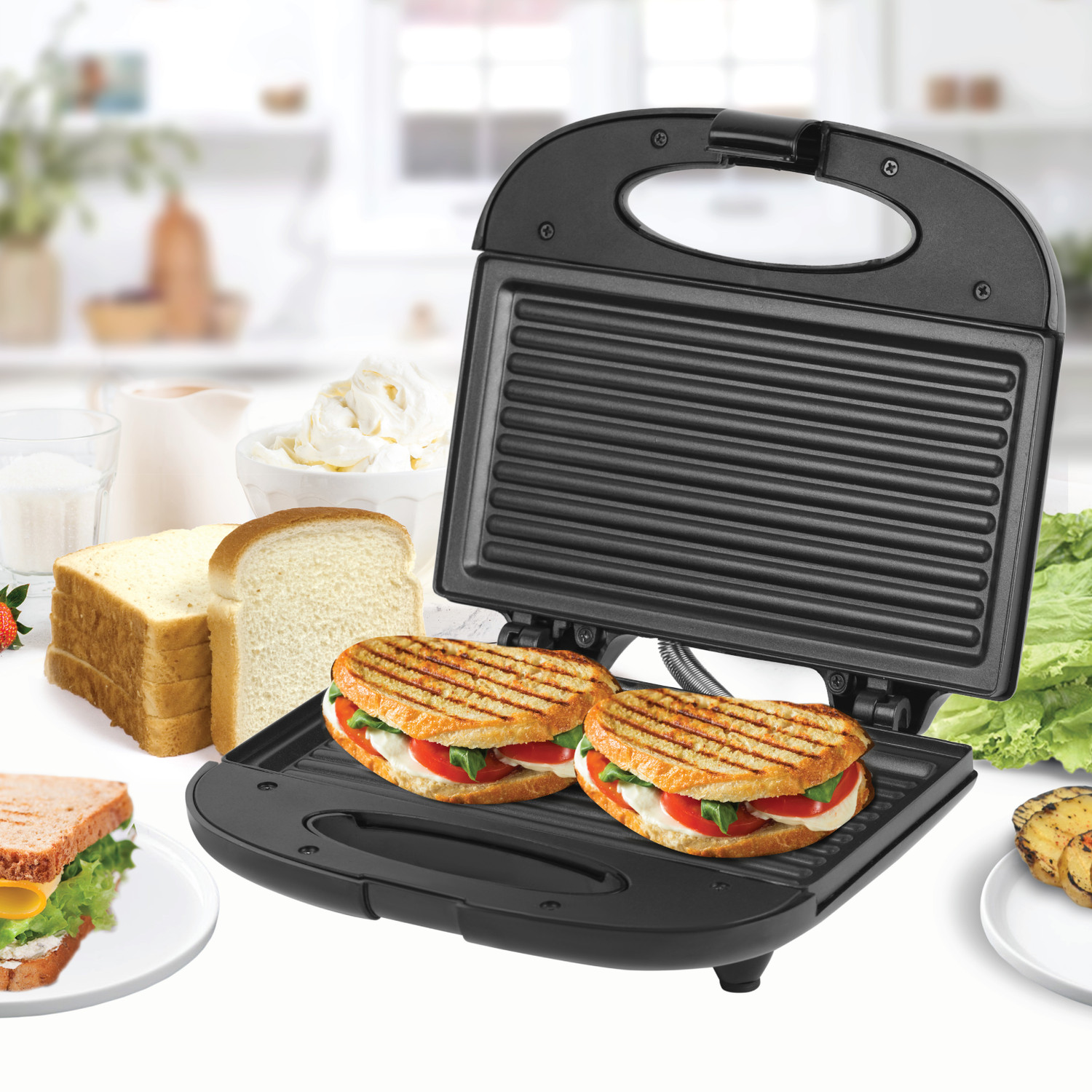 Image of cello Super Club Ultra Pro 800W Grill Sandwich Toaster with Fixed Grill Plates Grill Sandwich Maker