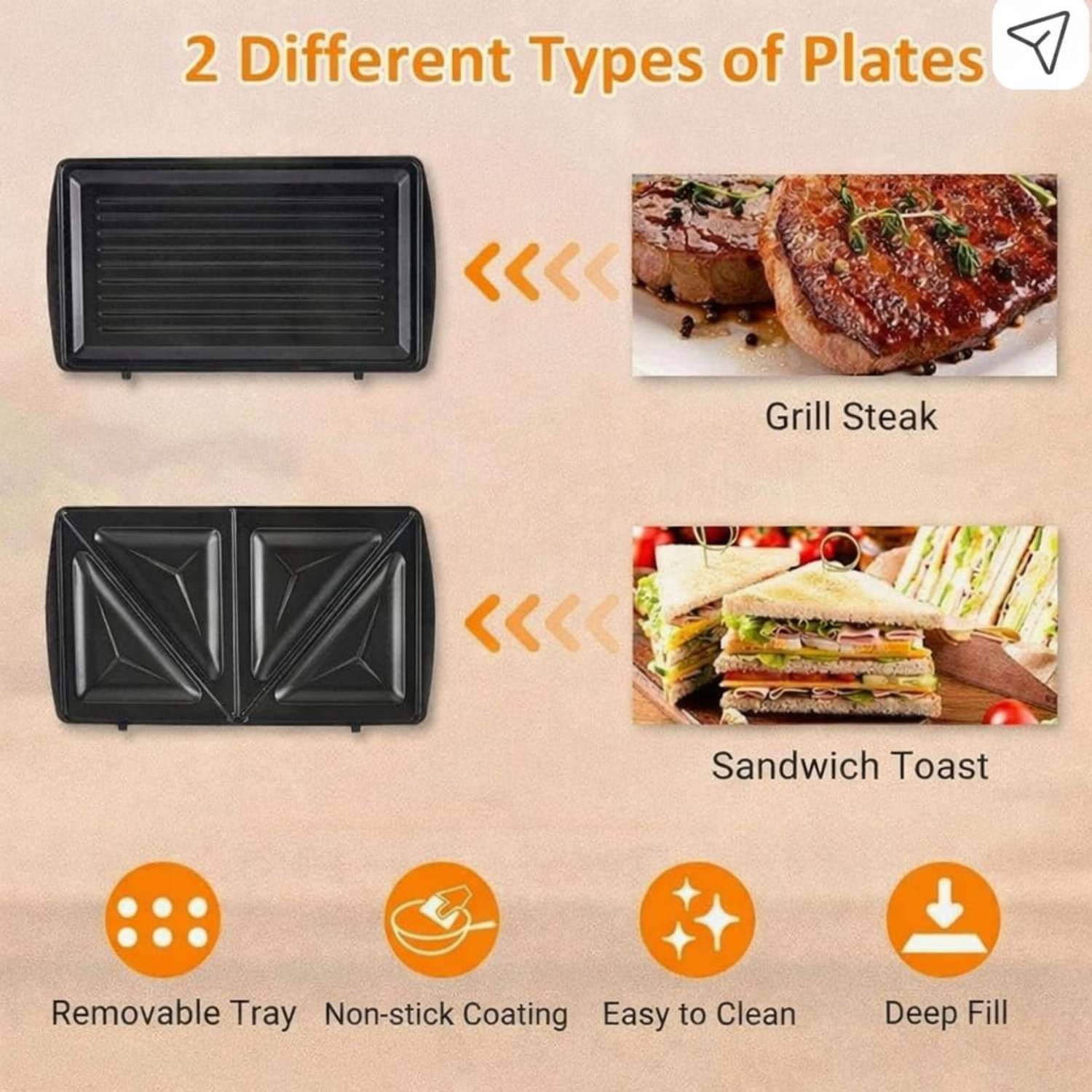 Image of Homeberg by Homeberg HG755 Grill, Toast