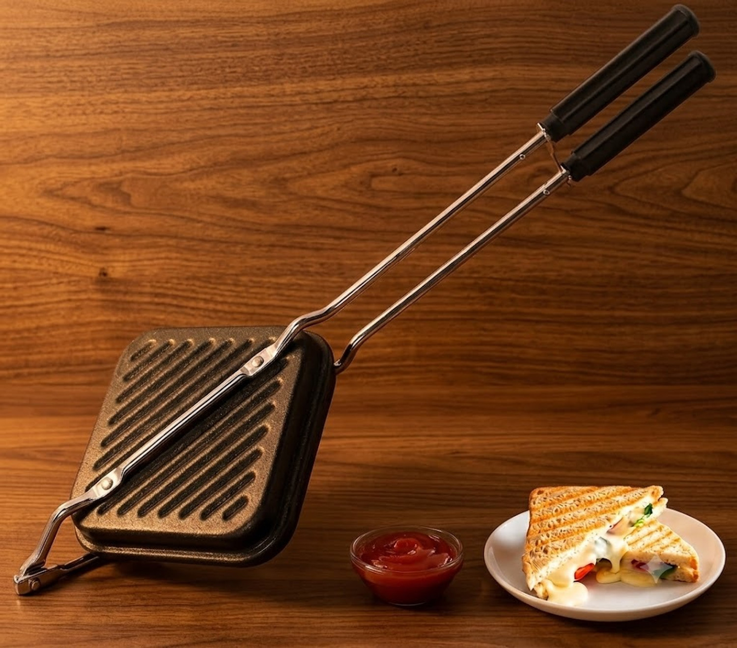Image of shuddhkitchen Non Stick Sandwich Maker Grill Sandwich Maker