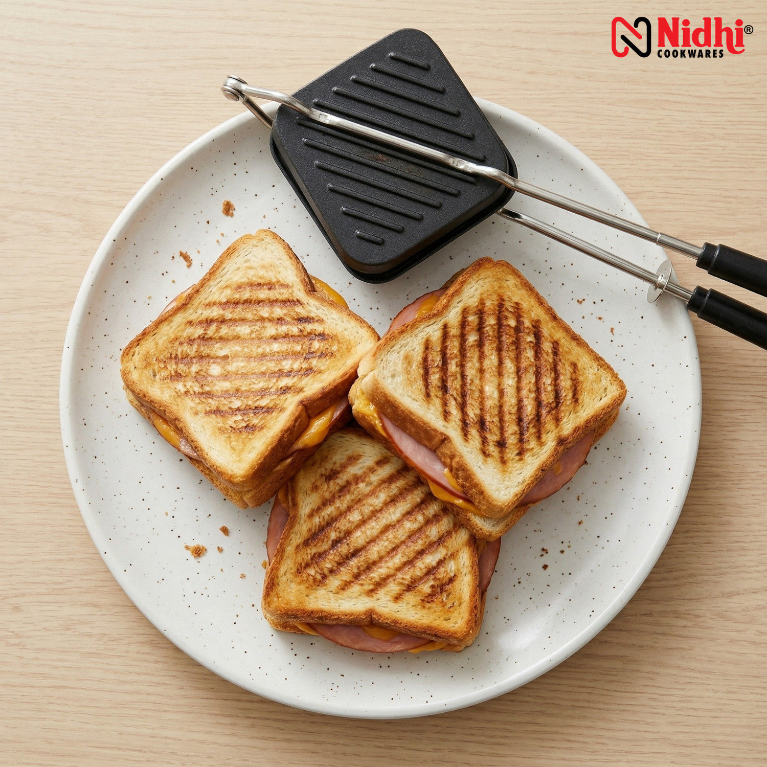 Image of N NIDHI Hand Grill Toaster Grill Sandwich Maker (Black)