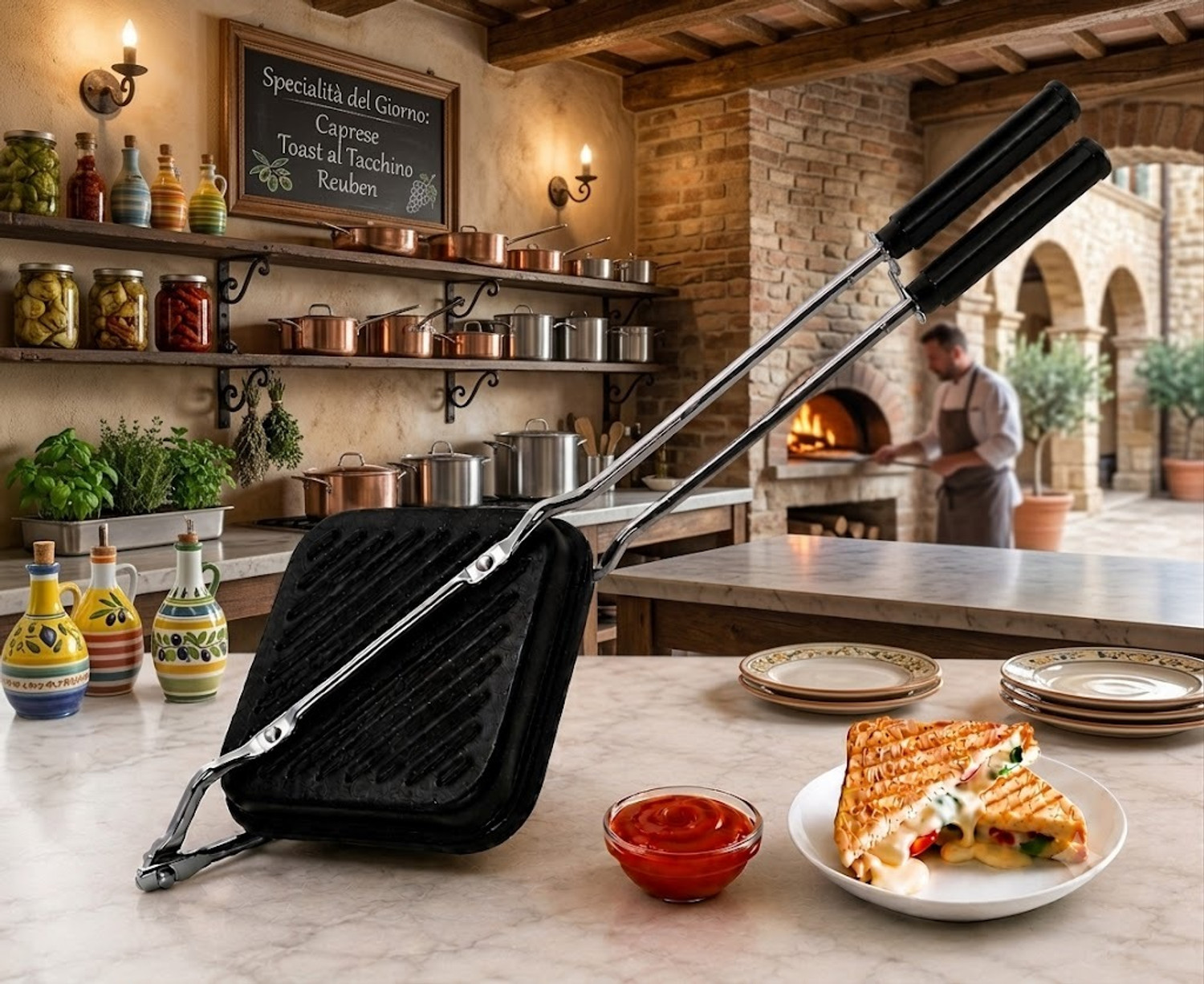 Image of shuddhkitchen Convenient Toast Press Grill Sandwich Maker