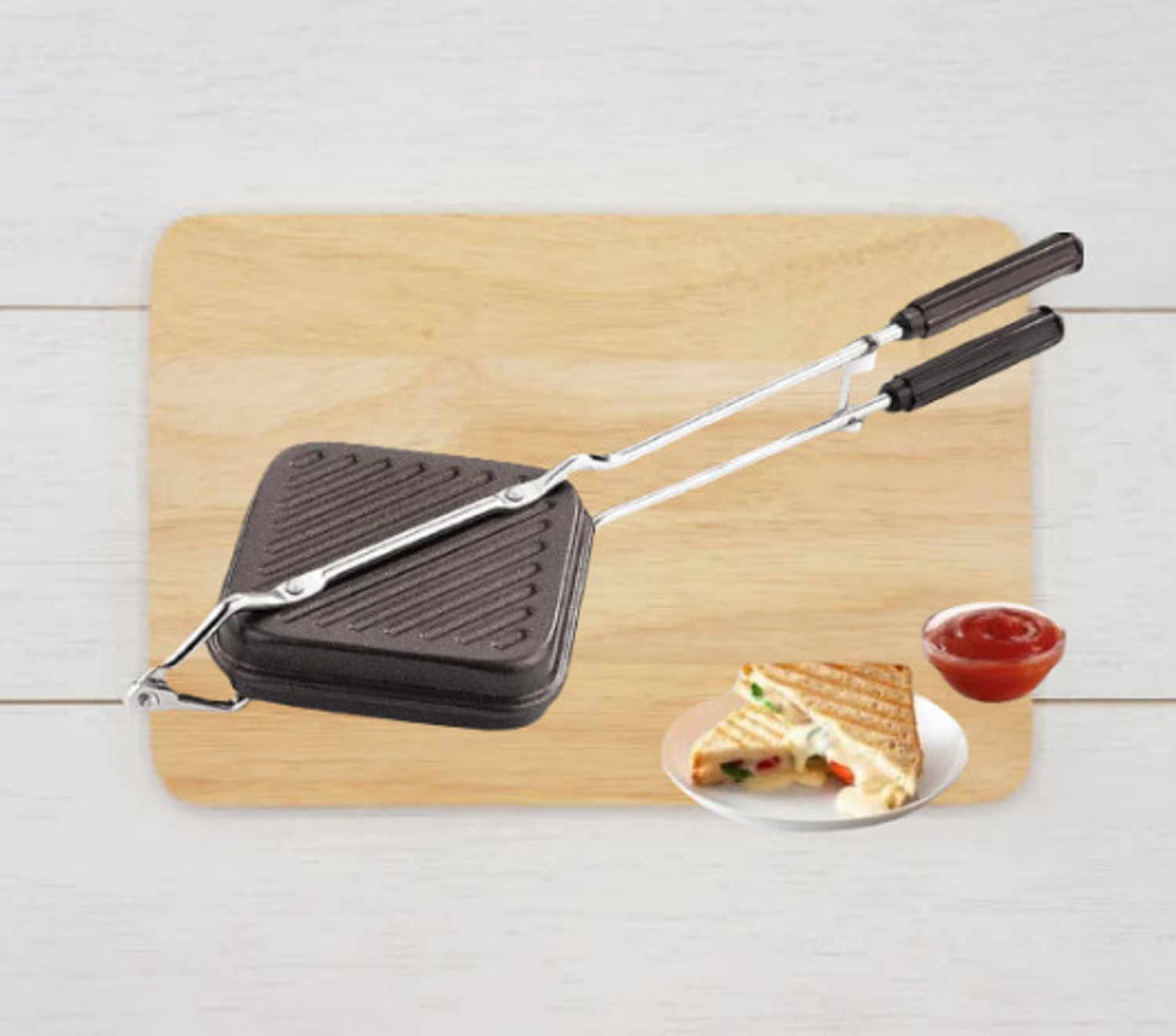 Image of voltmeal BEST GAS TOASTER NON STICK Toast, Pizza Pan (Black)