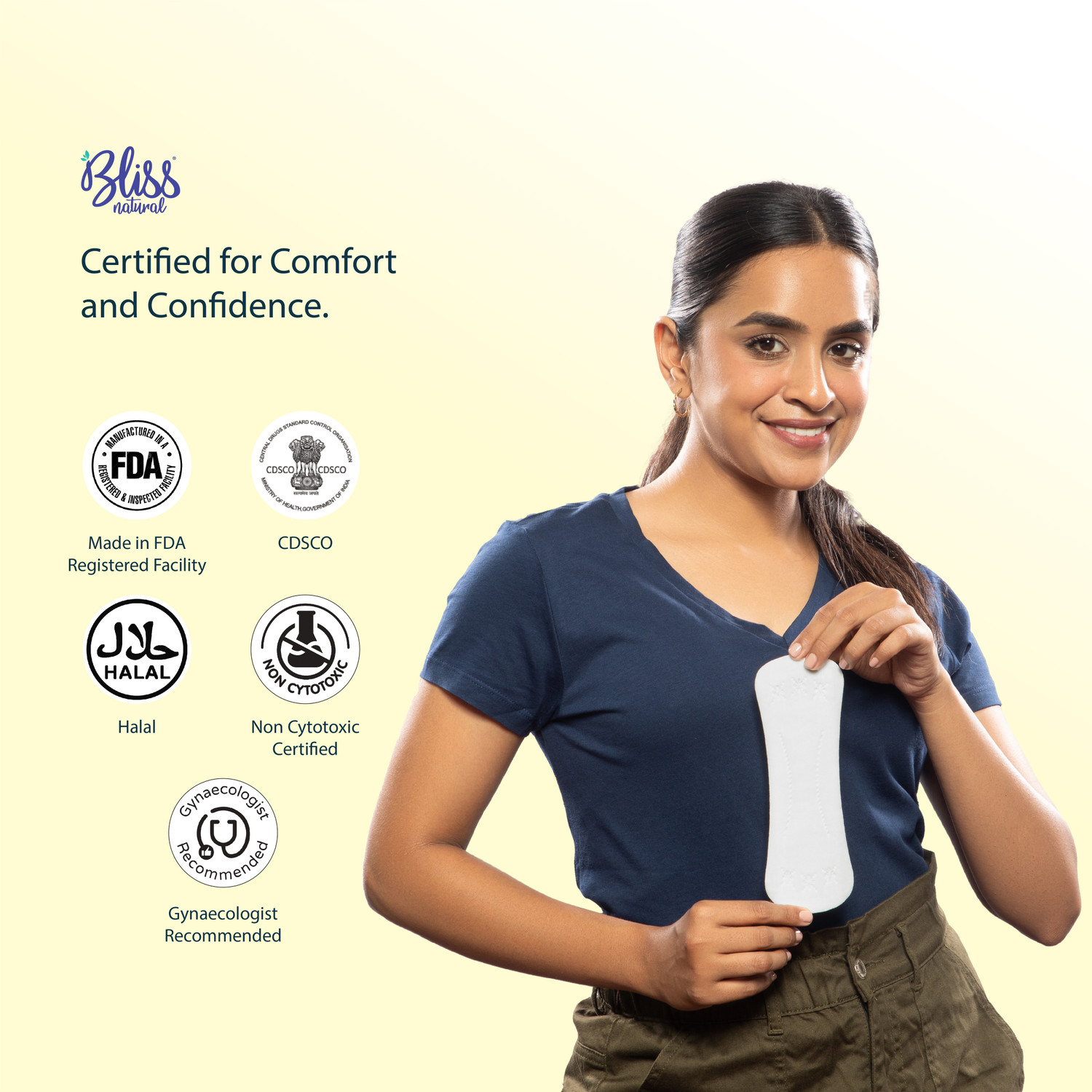 Image of BlissNatural Ultra Thin Panty Liners for Women | Combo Pack | Prevent Leaks & White Discharge Pantyliner