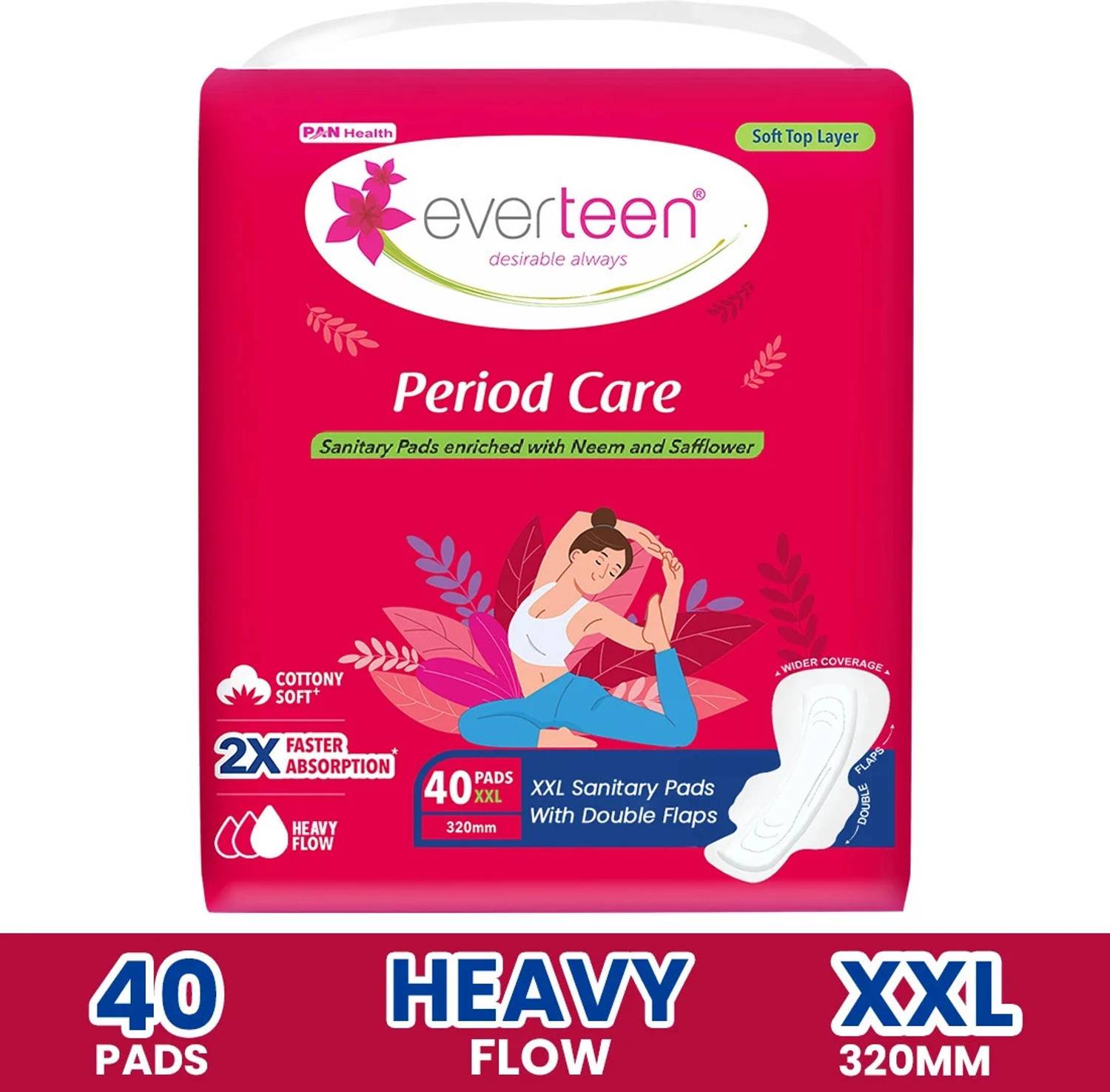 everteen Period Care XXL Soft with Neem-Safflower - 1 Pack (40 Pa