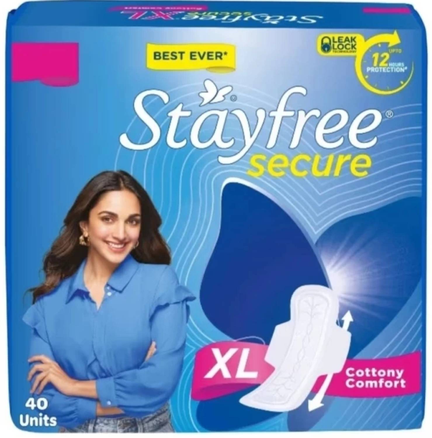 Stayfree Secure Cottony Soft Napkin Cover (Xl) 40 Pads