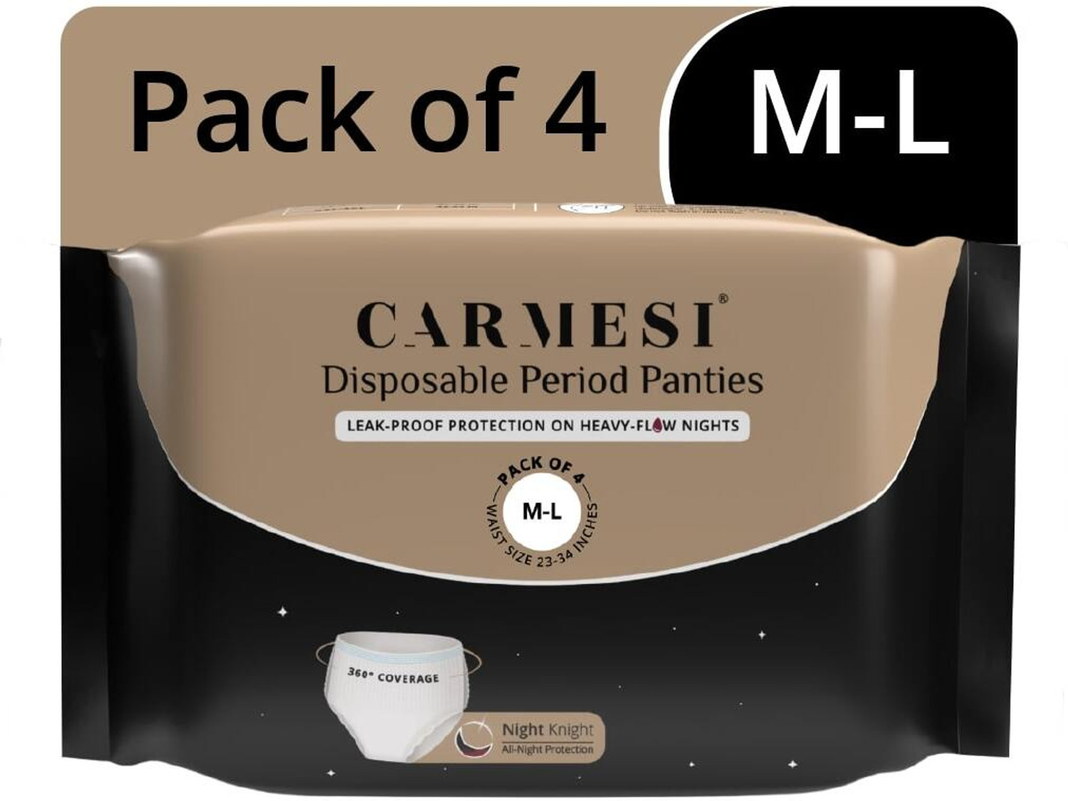 Image of Carmesi Disposable Period Panties | Leak-Proof Protection For Heavy-Flow Nights Sanitary Pad