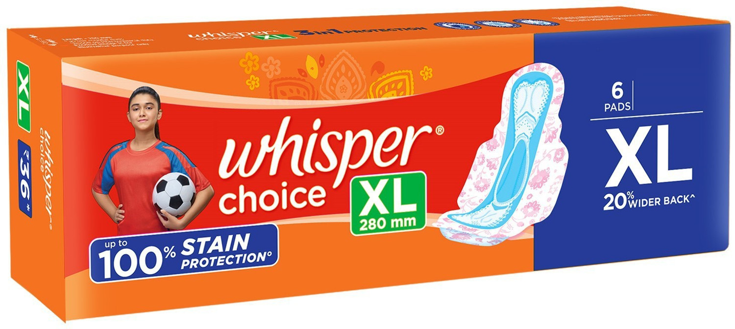 Image of Whisper Combo of Choice XL Sanitary Pads for Women Sanitary Pad