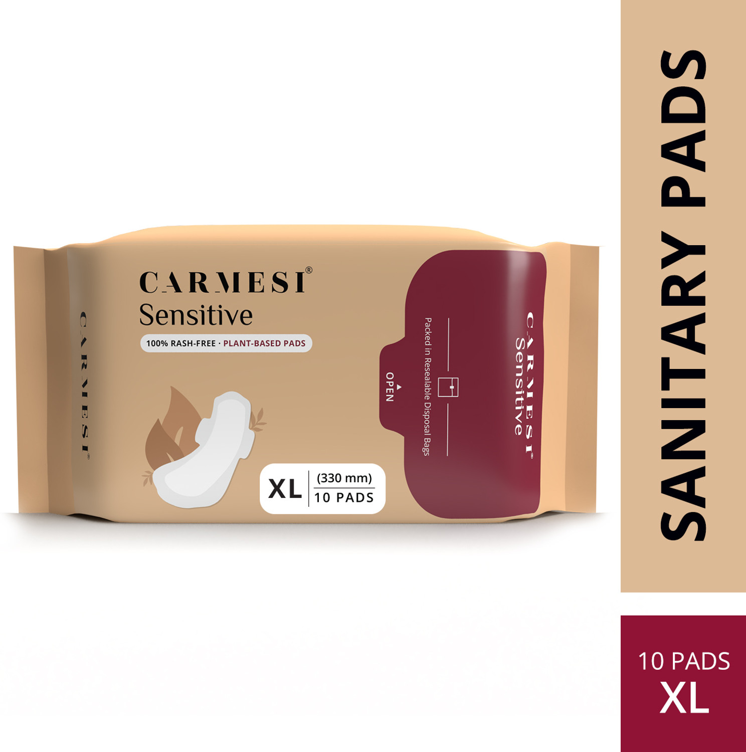Image of Carmesi Sensitive - Sanitary Pads for Rash-Free Periods (10 XL) Sanitary Pad