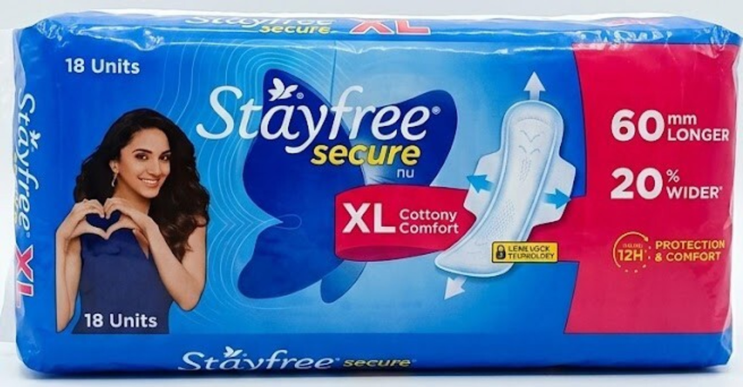 Image of STAYFREE secure-Xl cottony comforrt Sanitary Pad